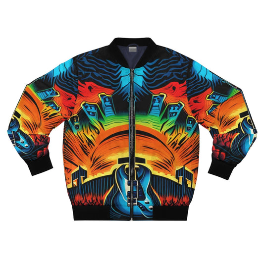 Beyond Walls Men's Bomber Jacket - Lizard Vigilante