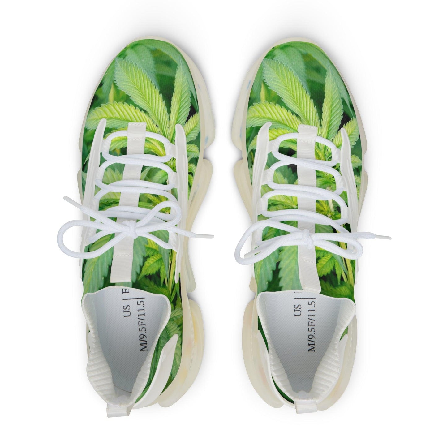 Men's Weed Leaves Mesh Sneakers - Premium Shoes from Printify - Just $67.69! Shop now at Lizard Vigilante