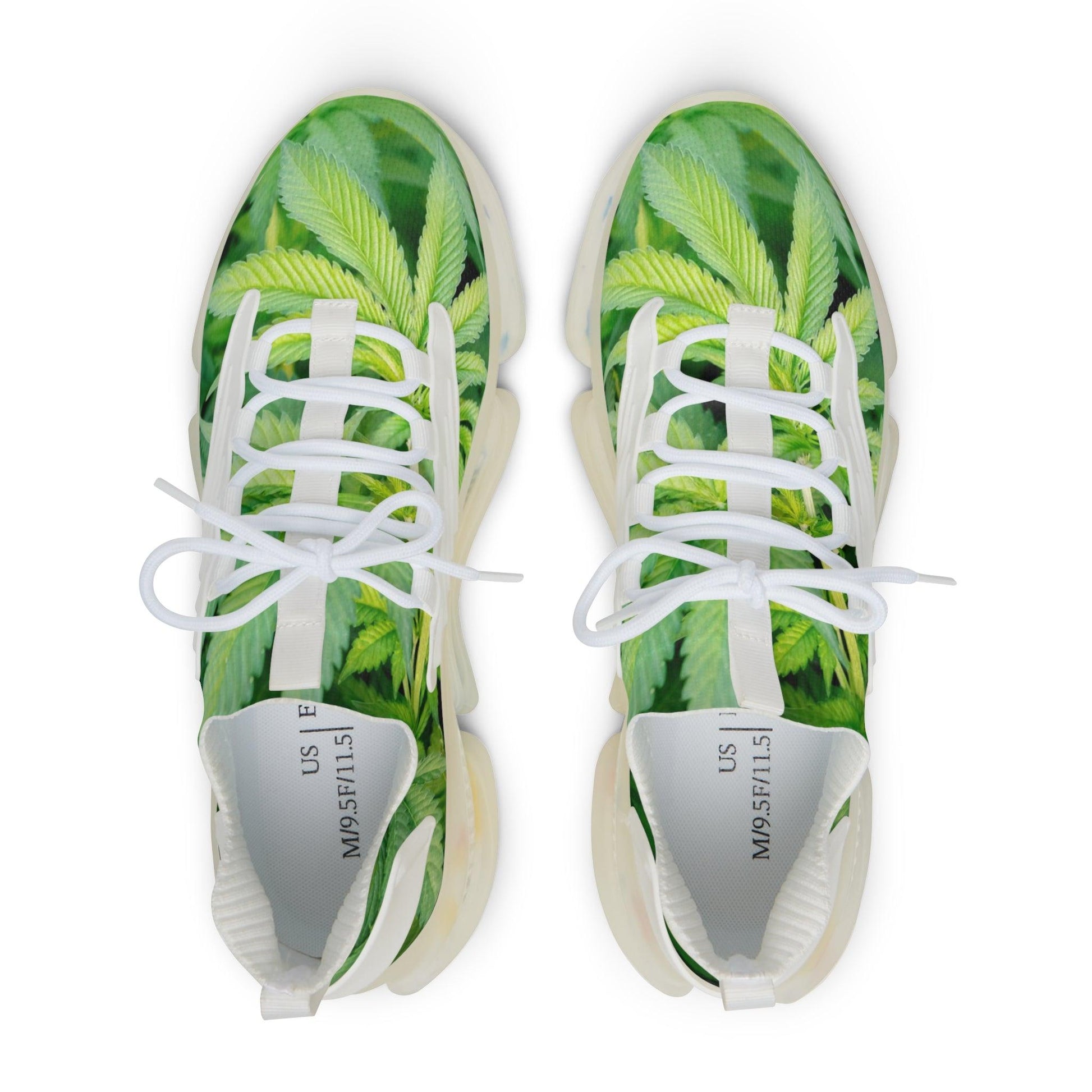 Men's Weed Leaves Mesh Sneakers - Premium Shoes from Printify - Just $67.69! Shop now at Lizard Vigilante