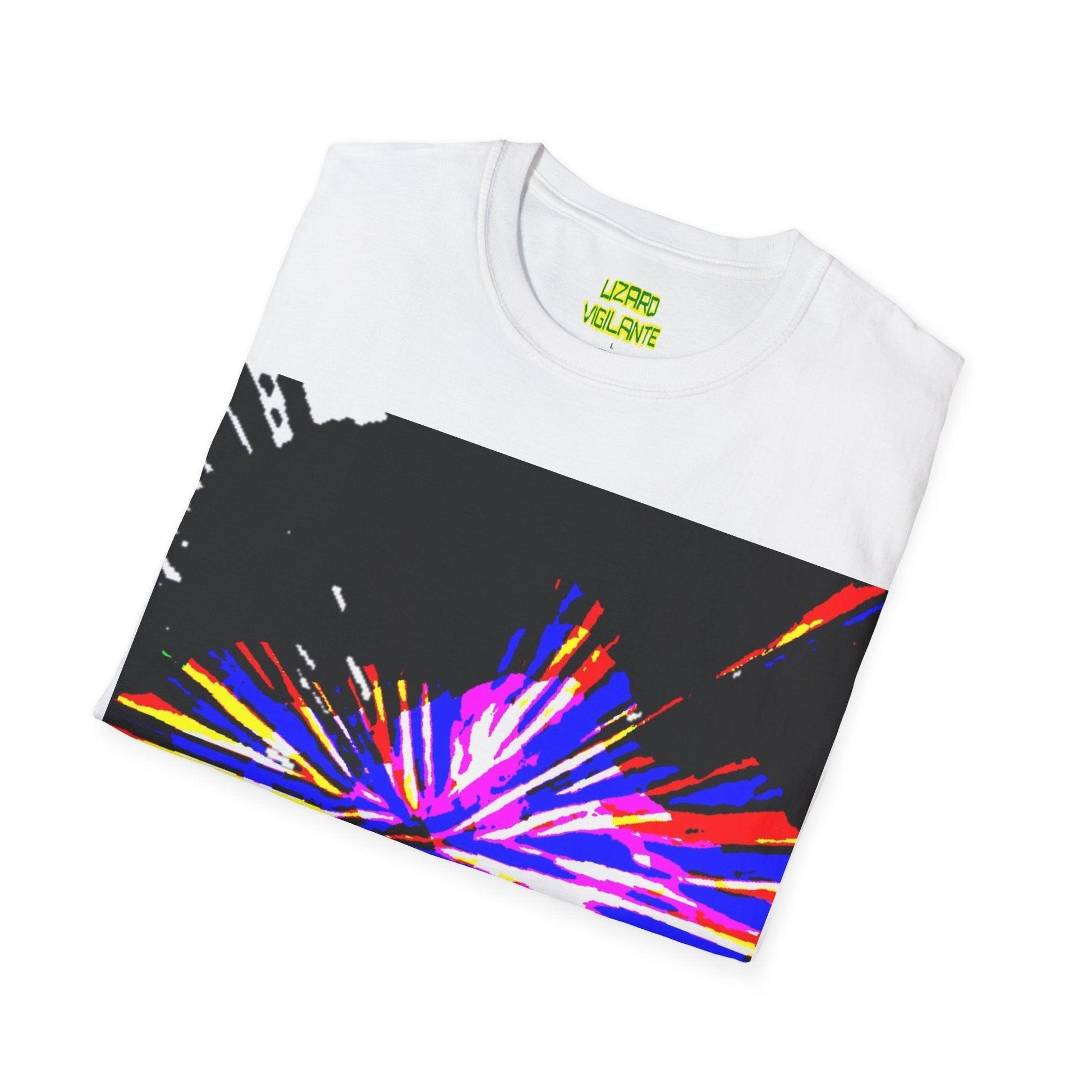 Neon Bursted Unisex Softstyle T-Shirt - Lizard Vigilante