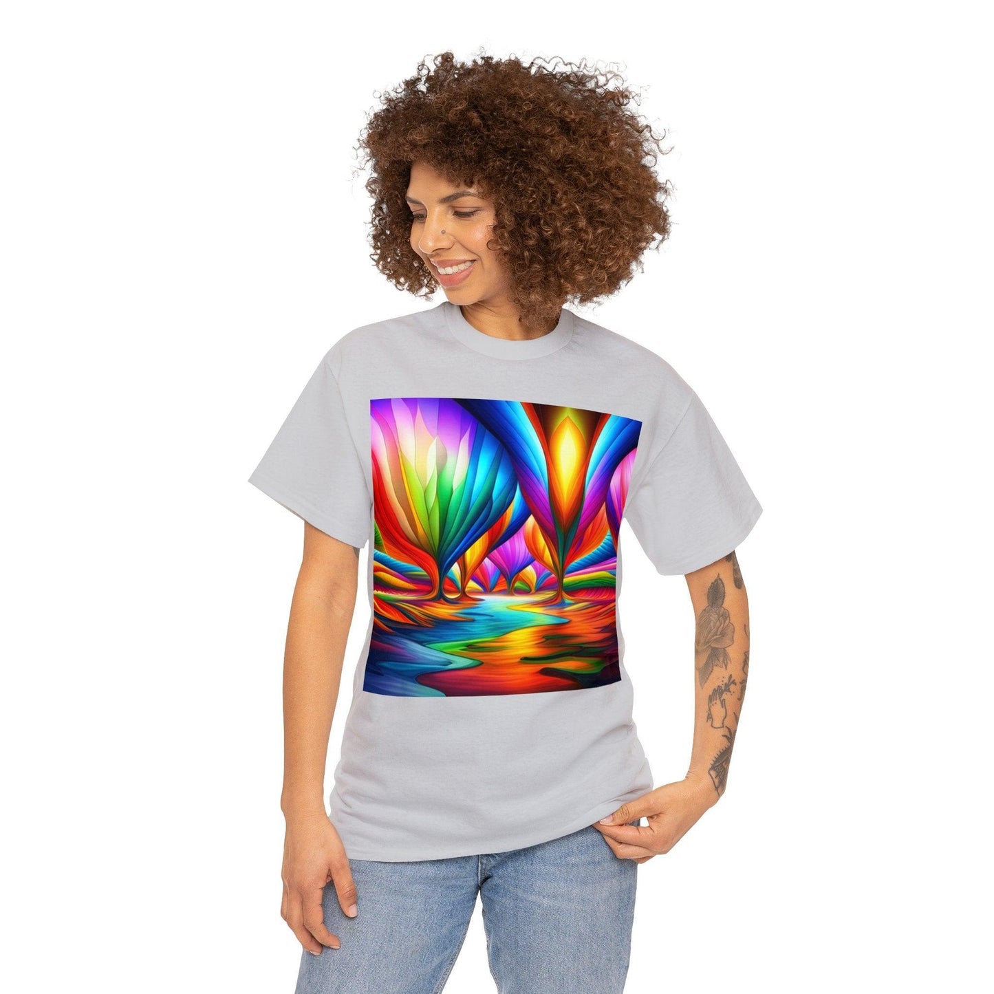 Salivation Multicolored Unisex Heavy Cotton Tee - Lizard Vigilante