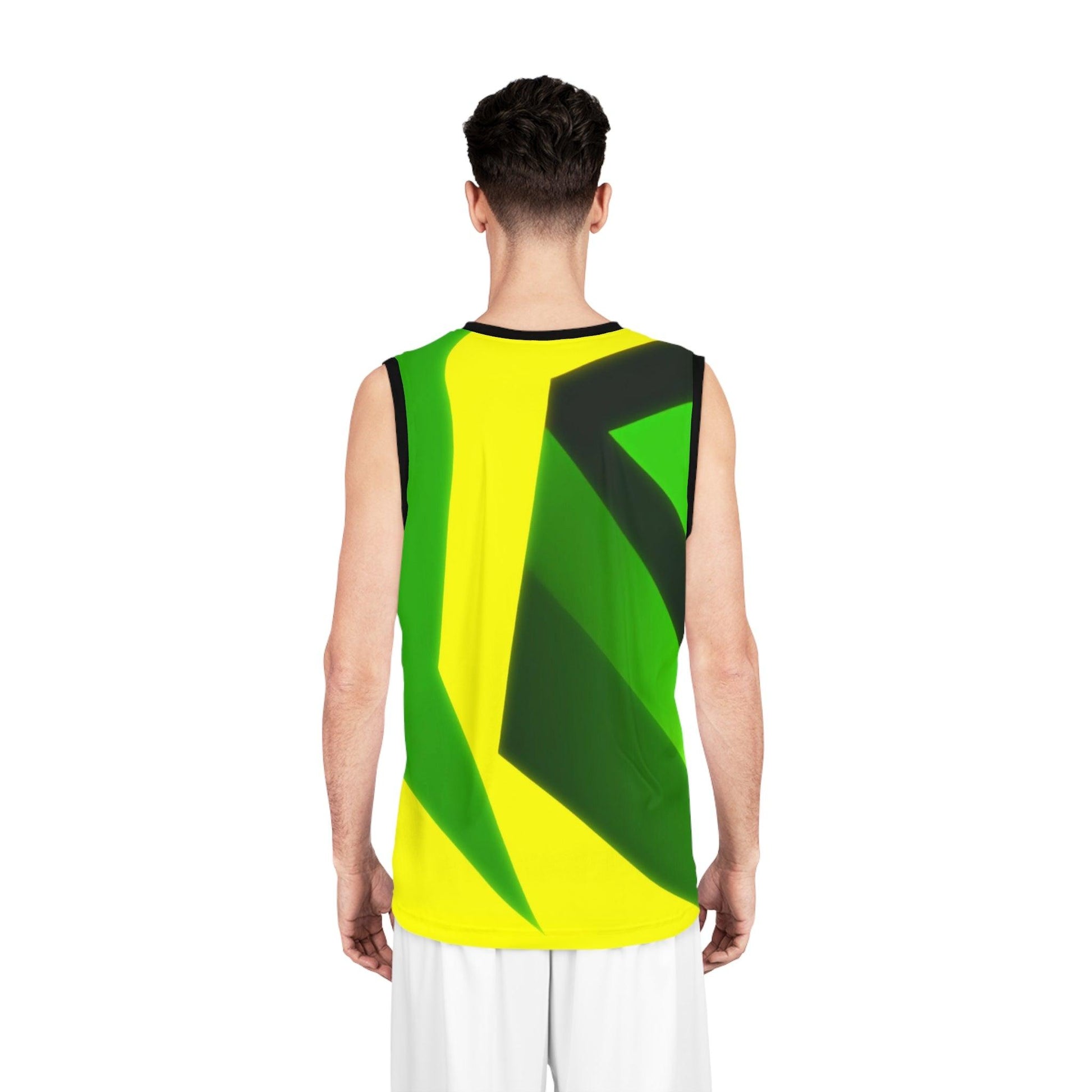 Green Yellow Black Design Basketball Jersey - Lizard Vigilante