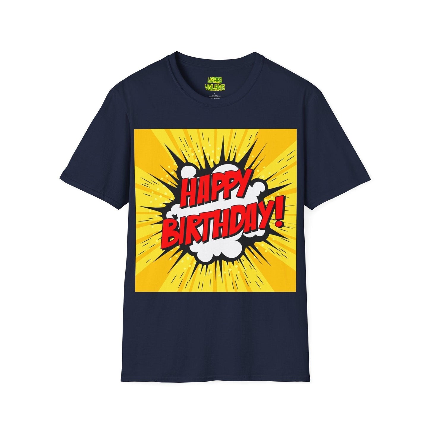 HAPPY BIRTHDAY Unisex Softstyle T-Shirt - Lizard Vigilante