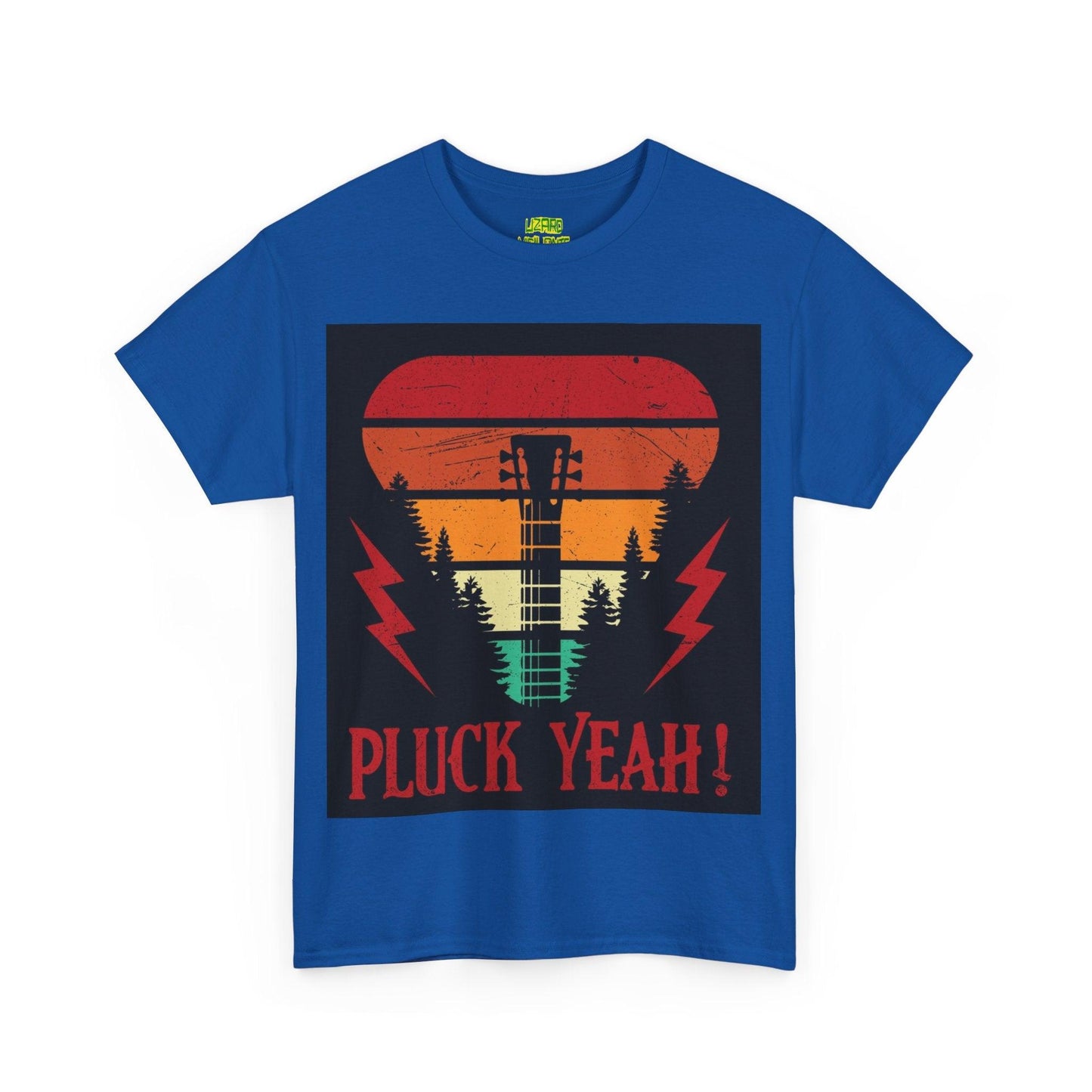 Pluck Yeah! Guitar Neck Unisex Heavy Cotton Tee - Lizard Vigilante