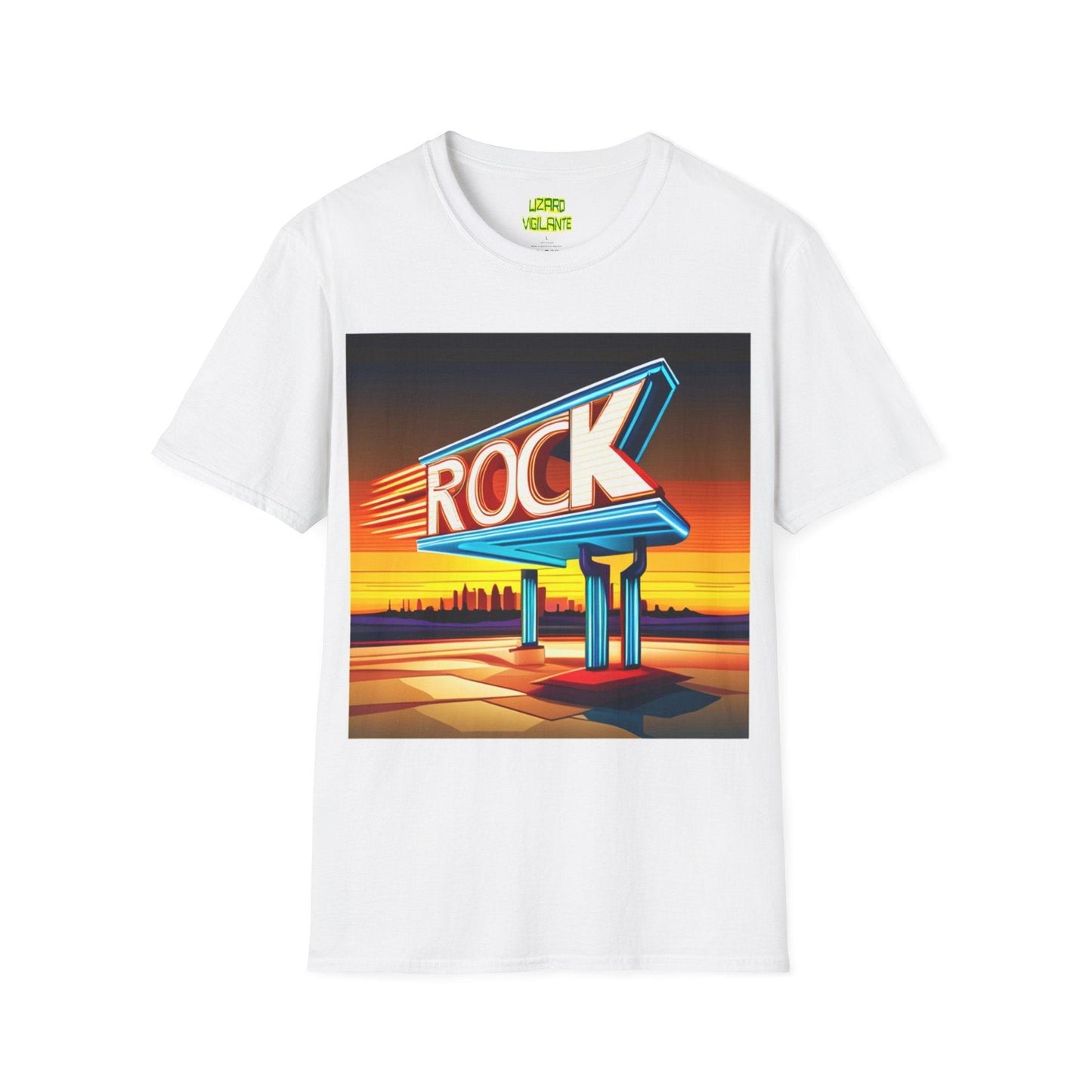 Rock Sign Gas Unisex Softstyle T-Shirt - Lizard Vigilante