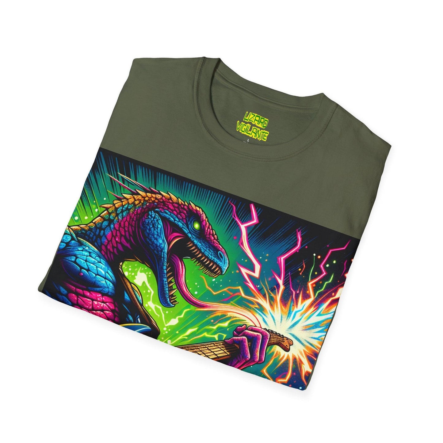 Lizard RockStar Unisex Softstyle T-Shirt - Premium T-Shirt from Printify - Just $24.71! Shop now at Lizard Vigilante