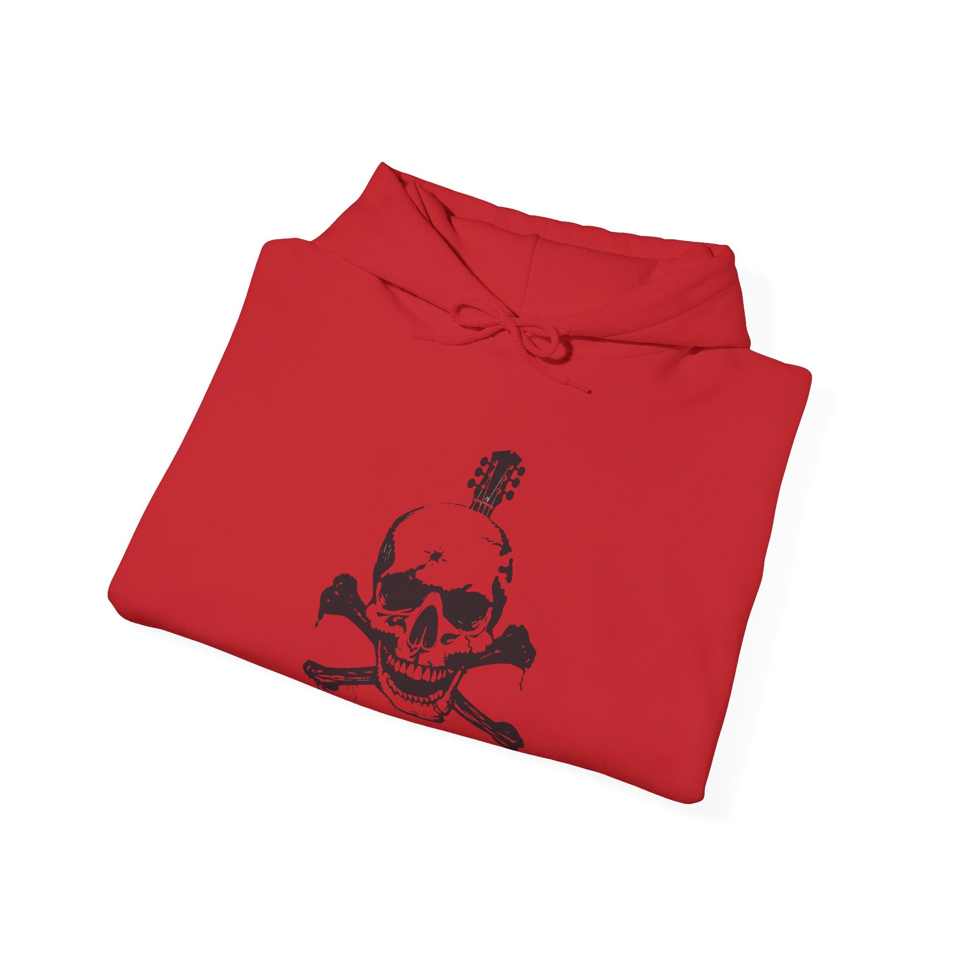 Guitar Skull Cross Bones Unisex Heavy Blend™ Hooded Sweatshirt - Premium Hoodie from Printify - Just $39.34! Shop now at Lizard Vigilante