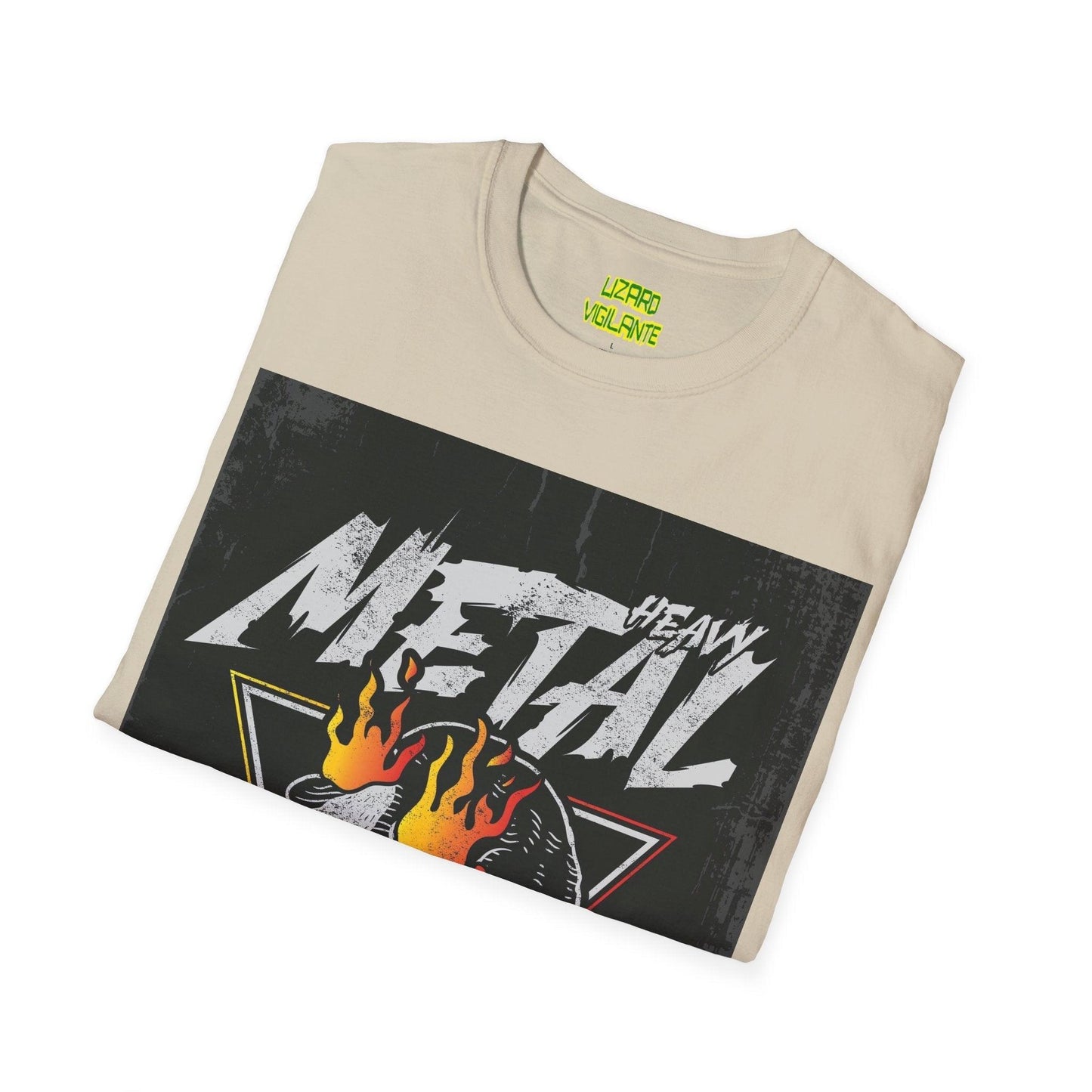 Heavy Metal Death Of Music Unisex Softstyle T-Shirt - Lizard Vigilante