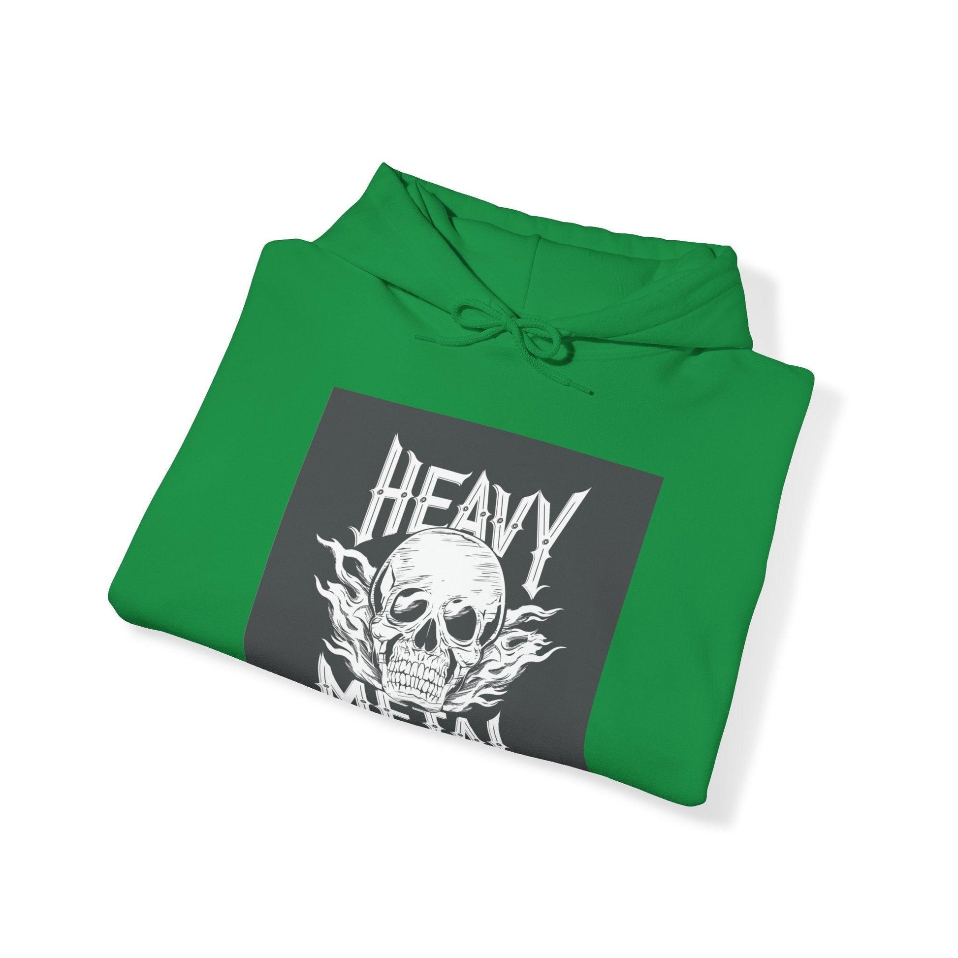 Heavy Metal Skull Unisex Heavy Blend™ Hooded Sweatshirt - Lizard Vigilante