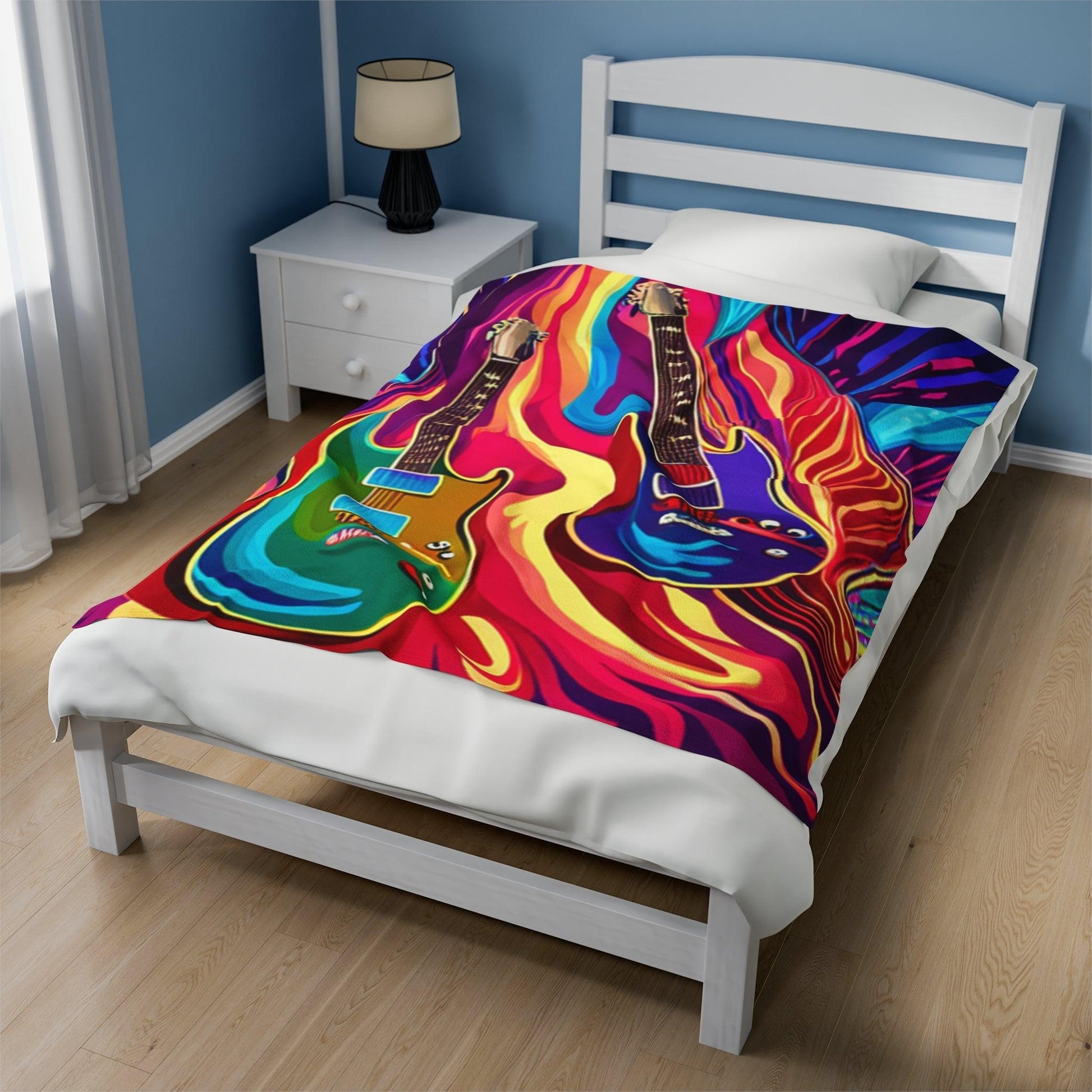 Psychedelic Things Velveteen Plush Blanket - Lizard Vigilante