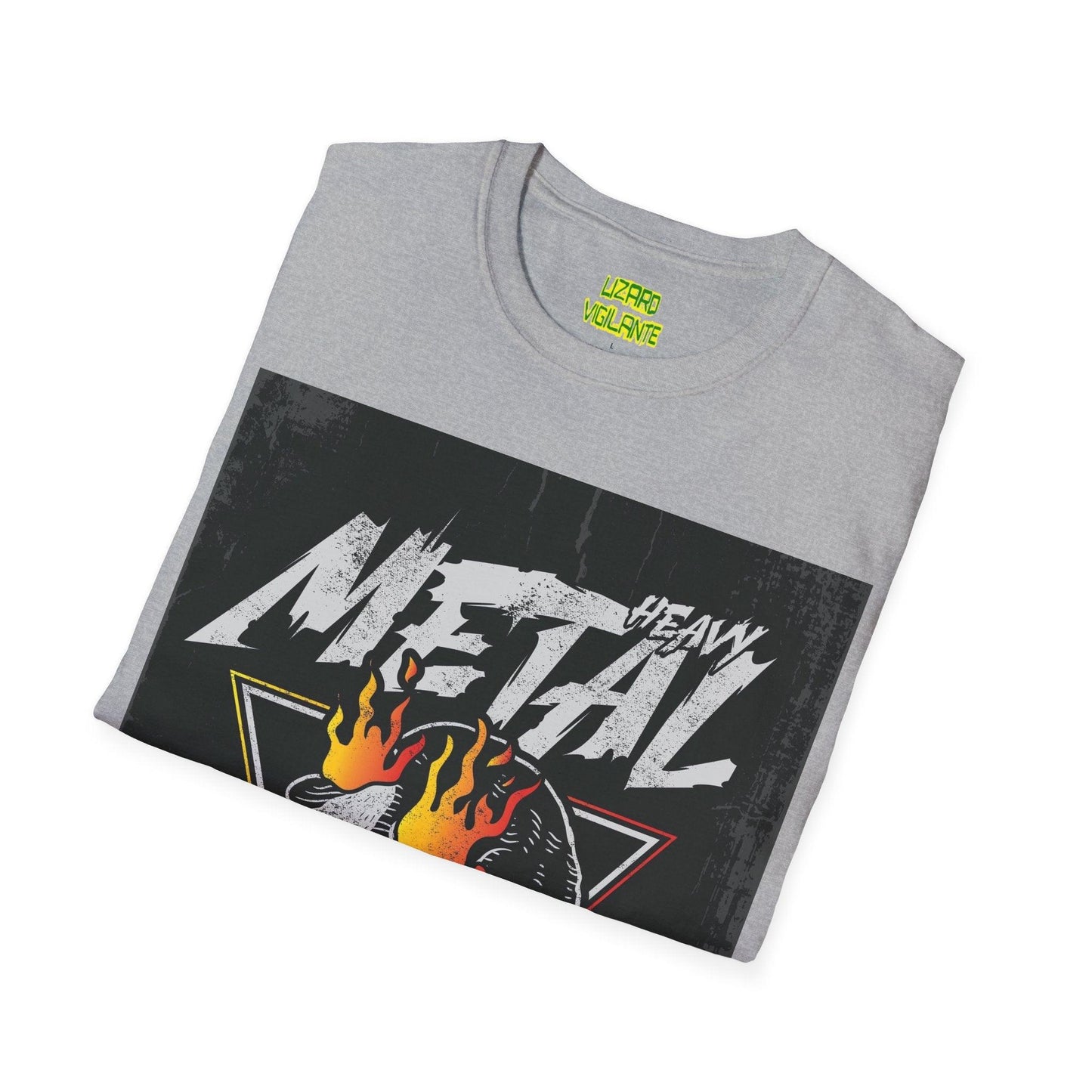 Heavy Metal Death Of Music Unisex Softstyle T-Shirt - Lizard Vigilante