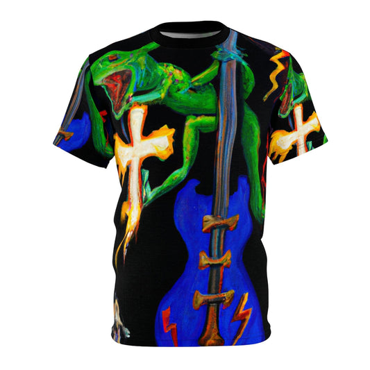 Lizard Vigilante Fire Cross Unisex Tee - Lizard Vigilante