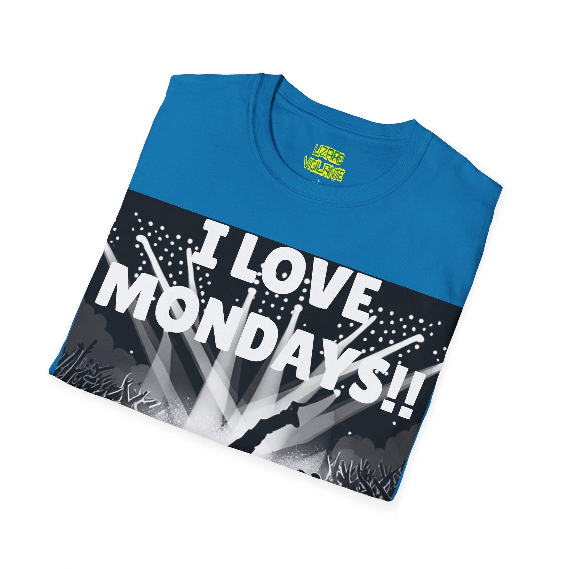 I LOVE MONDAYS!! Kill Him!! Unisex Softstyle T-Shirt - Lizard Vigilante