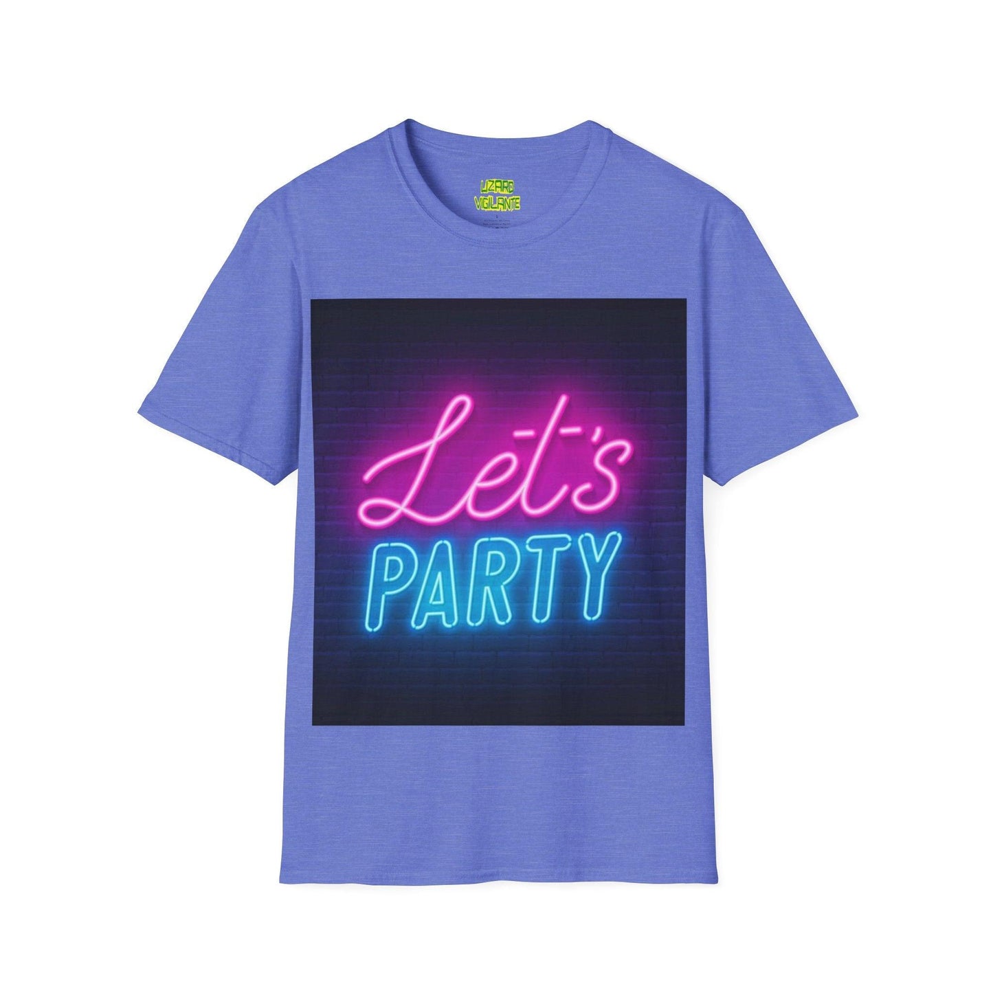 Let's Party Neon Unisex Softstyle T-Shirt - Lizard Vigilante