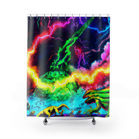 Reptile Lightning Shower Curtains - Lizard Vigilante