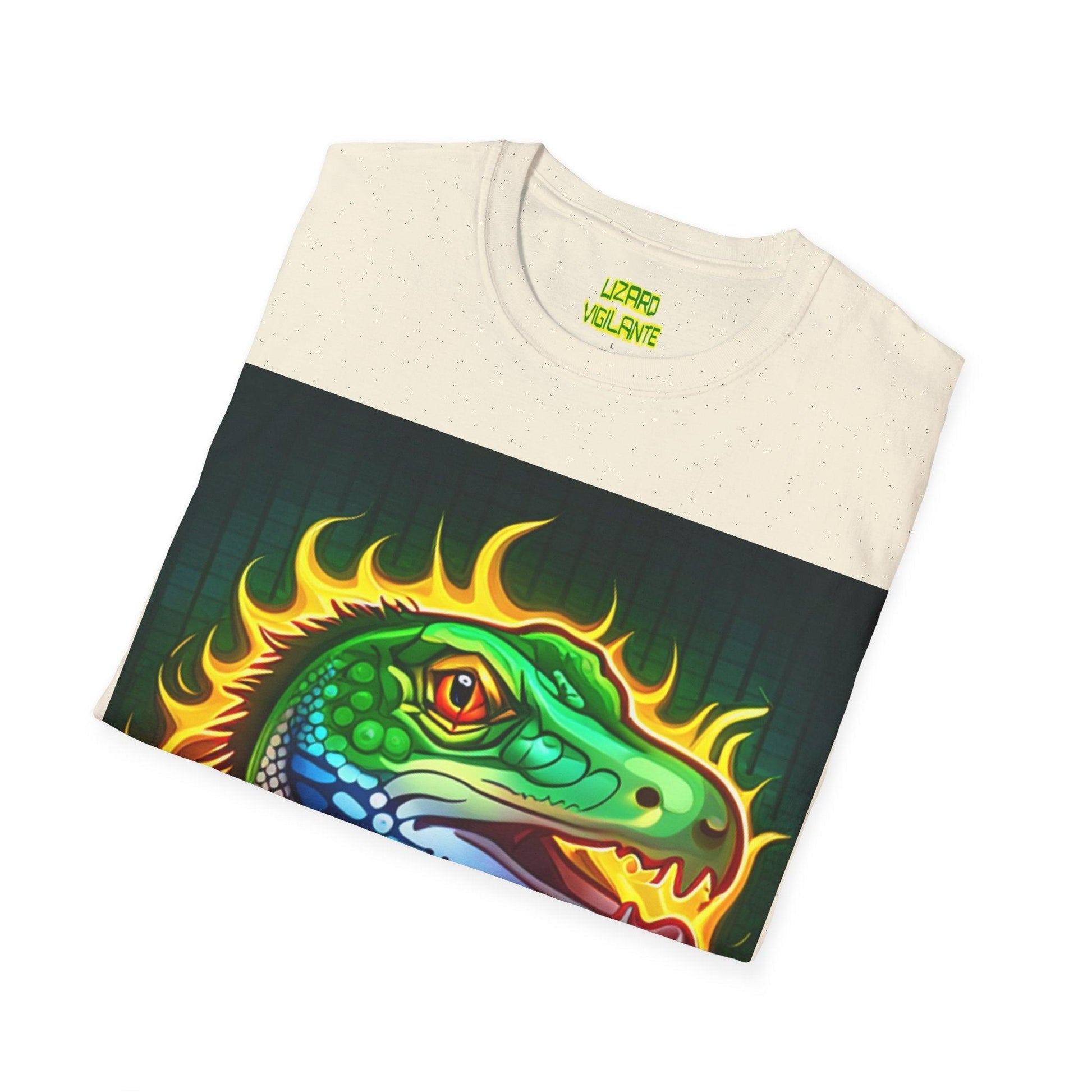 Fire Lizard Unisex Softstyle T-Shirt - Lizard Vigilante