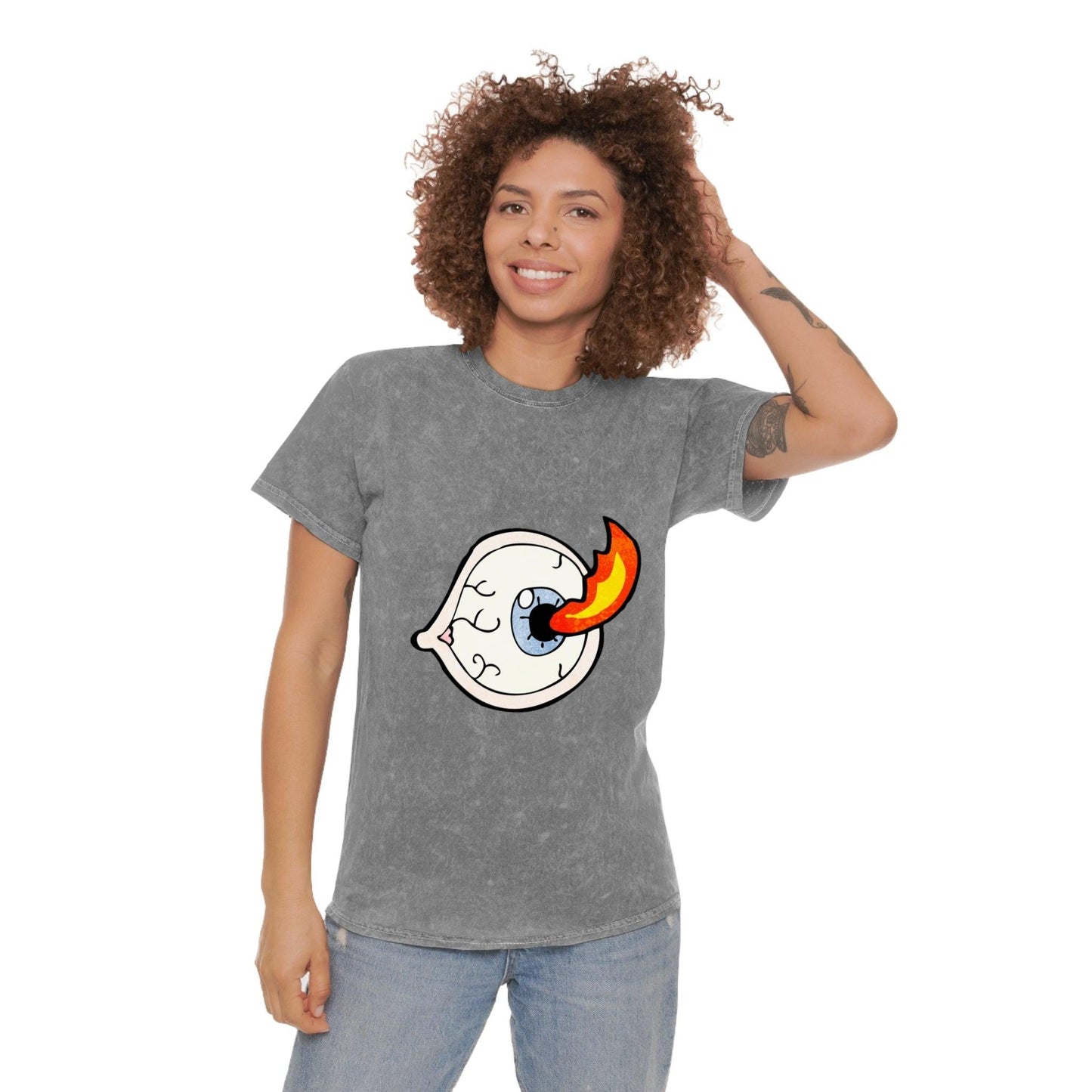 Eyeball Torch Unisex Mineral Wash T-Shirt - Lizard Vigilante