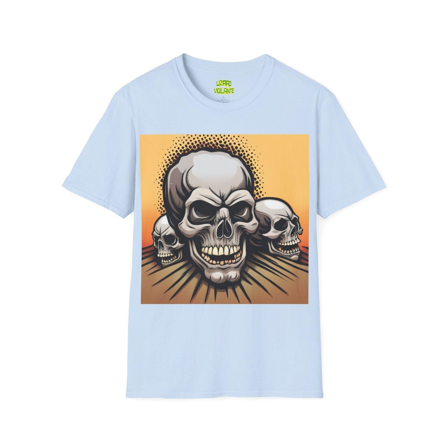 Gray Skulls Unisex Softstyle T-Shirt - Lizard Vigilante