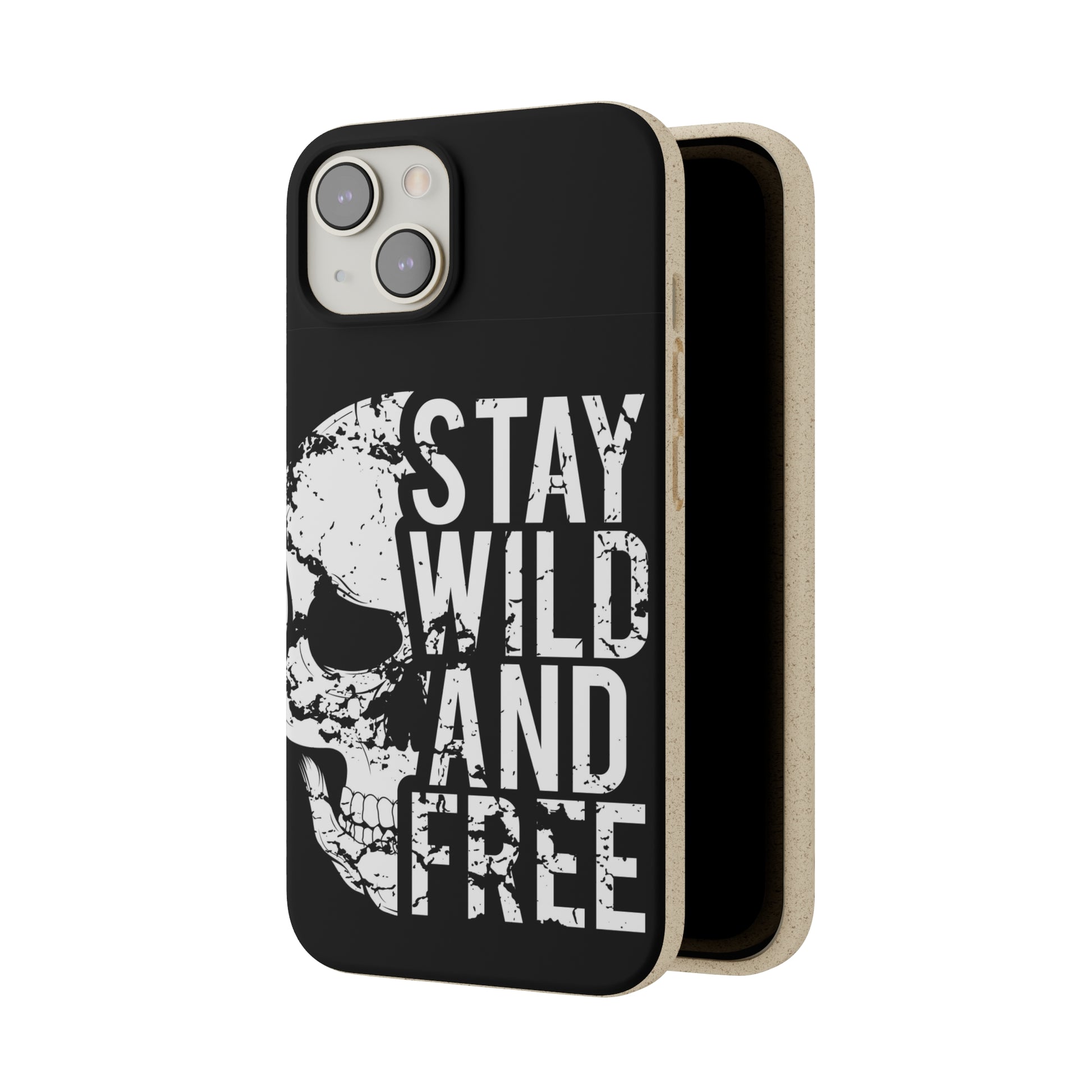 Stay Wild And Free Skull Biodegradable Cases - Lizard Vigilante