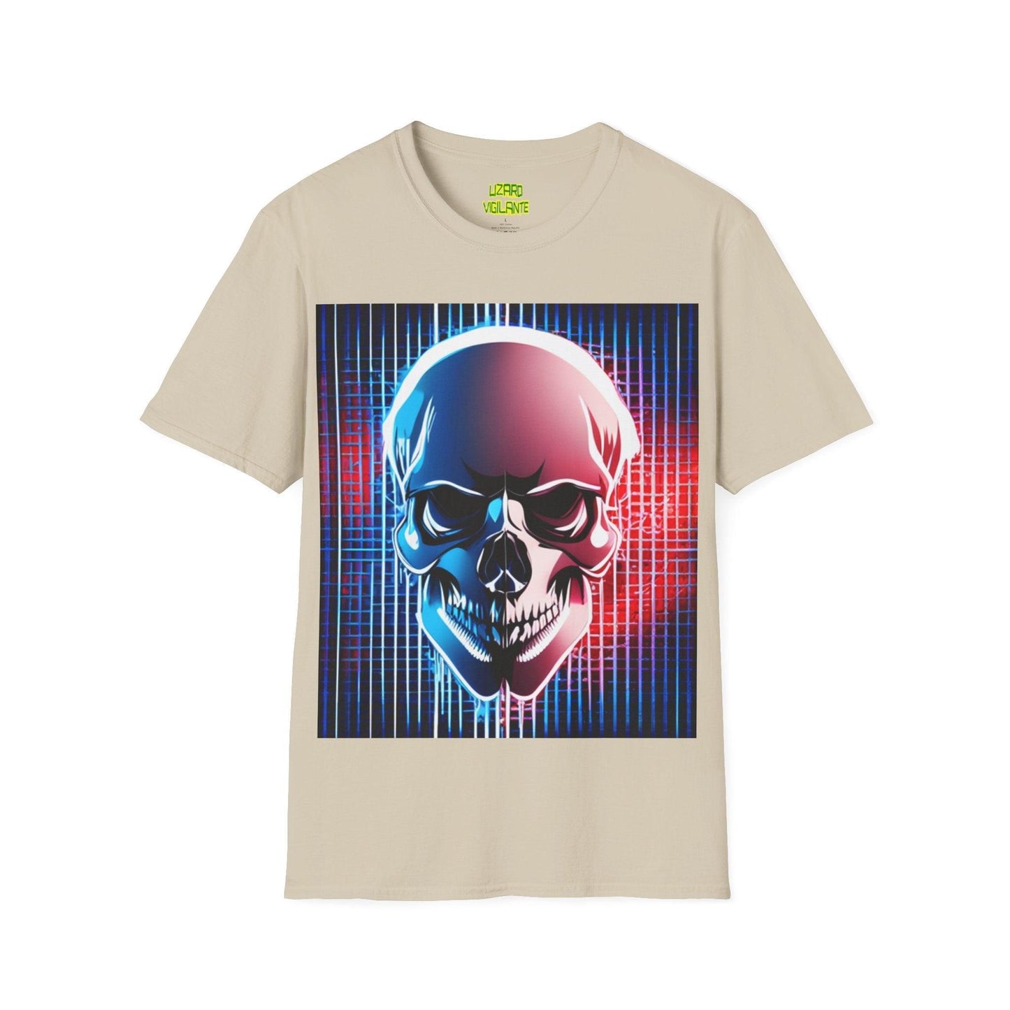 Grid Skull Unisex Softstyle T-Shirt - Lizard Vigilante