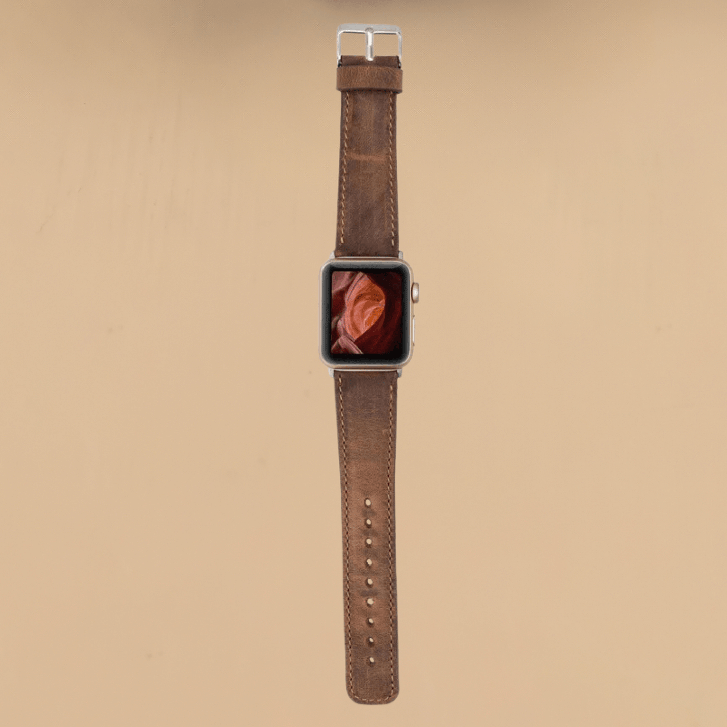 Apple Watch Dark Brown Leather Strap - Boston