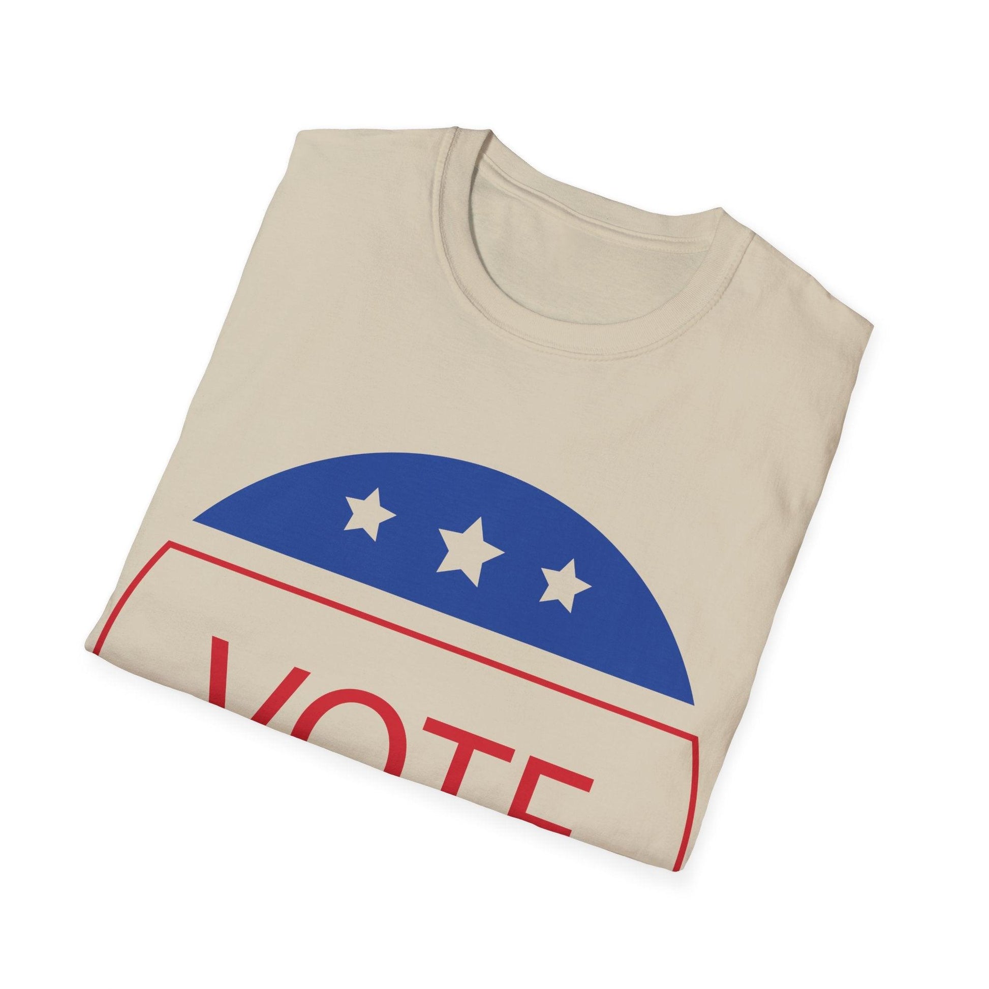 VOTE Red White And Blue Graphic Unisex Softstyle T-Shirt - Lizard Vigilante