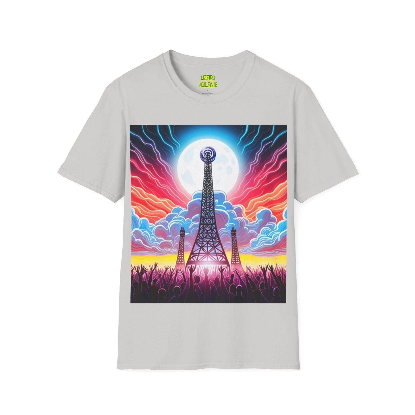 Eiffel CellTower Unisex Softstyle T-Shirt - Lizard Vigilante