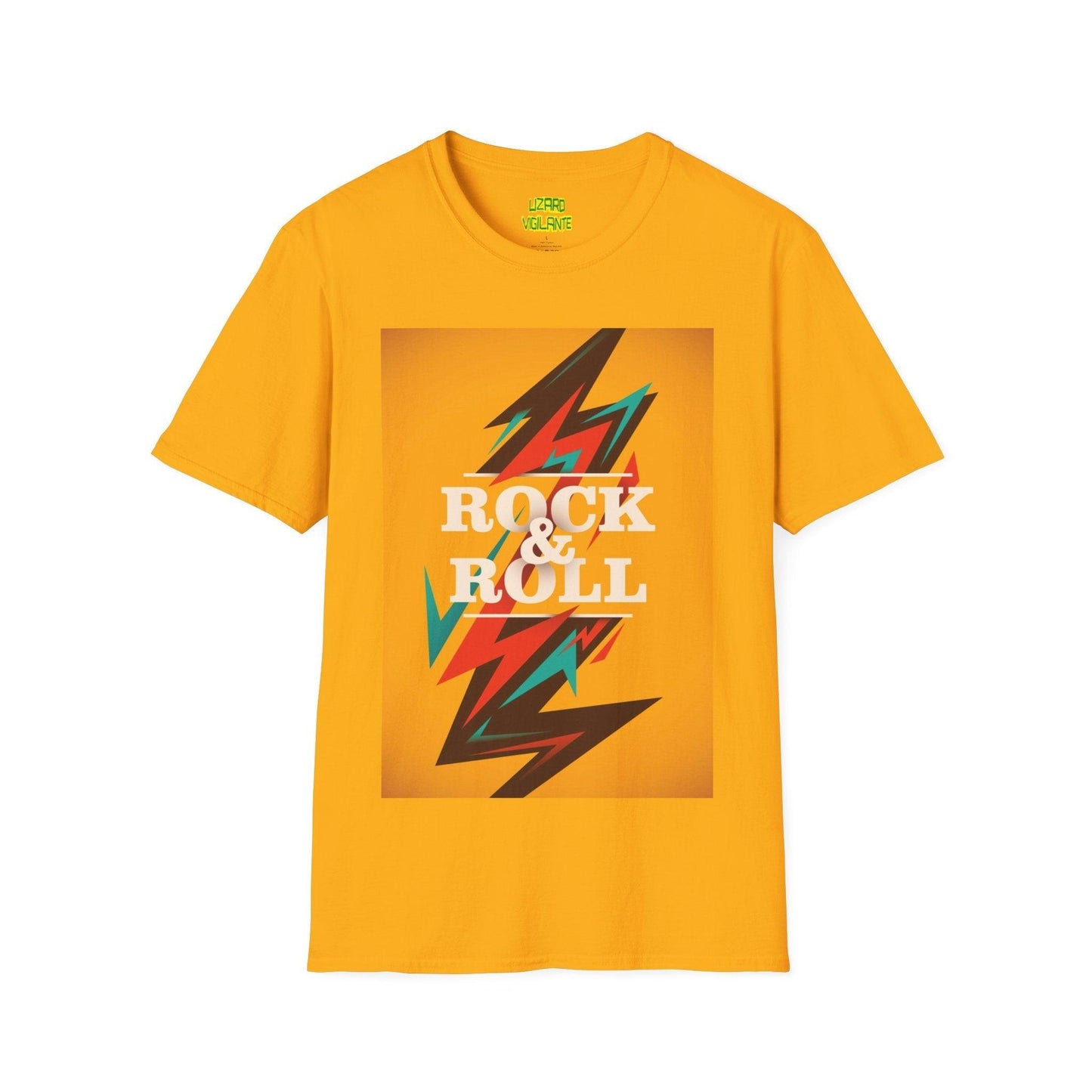 Rock & Roll Bolt Unisex Softstyle T-Shirt - Lizard Vigilante