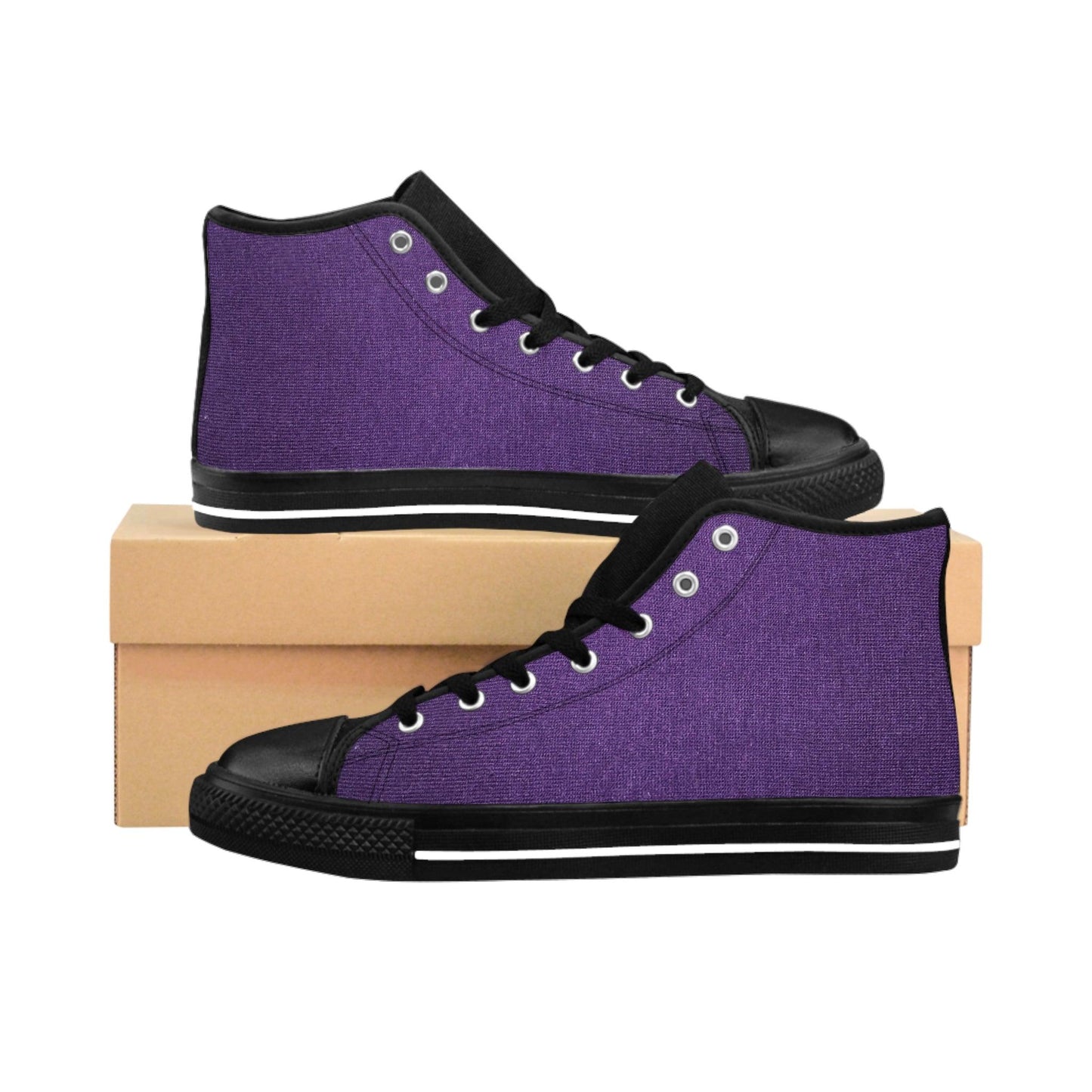 Faux Purple Silk Women's Classic Sneakers - Lizard Vigilante