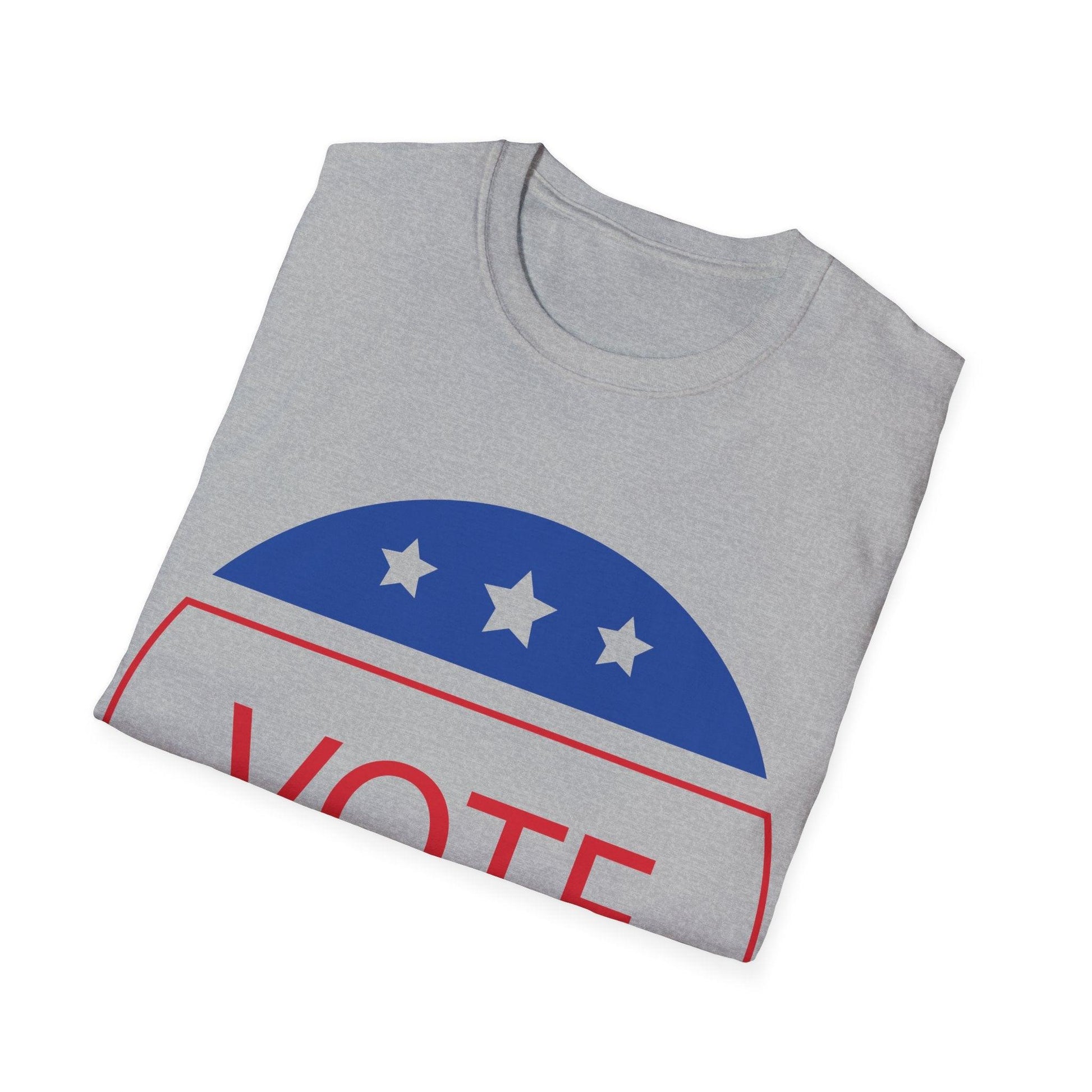 VOTE Red White And Blue Graphic Unisex Softstyle T-Shirt - Lizard Vigilante