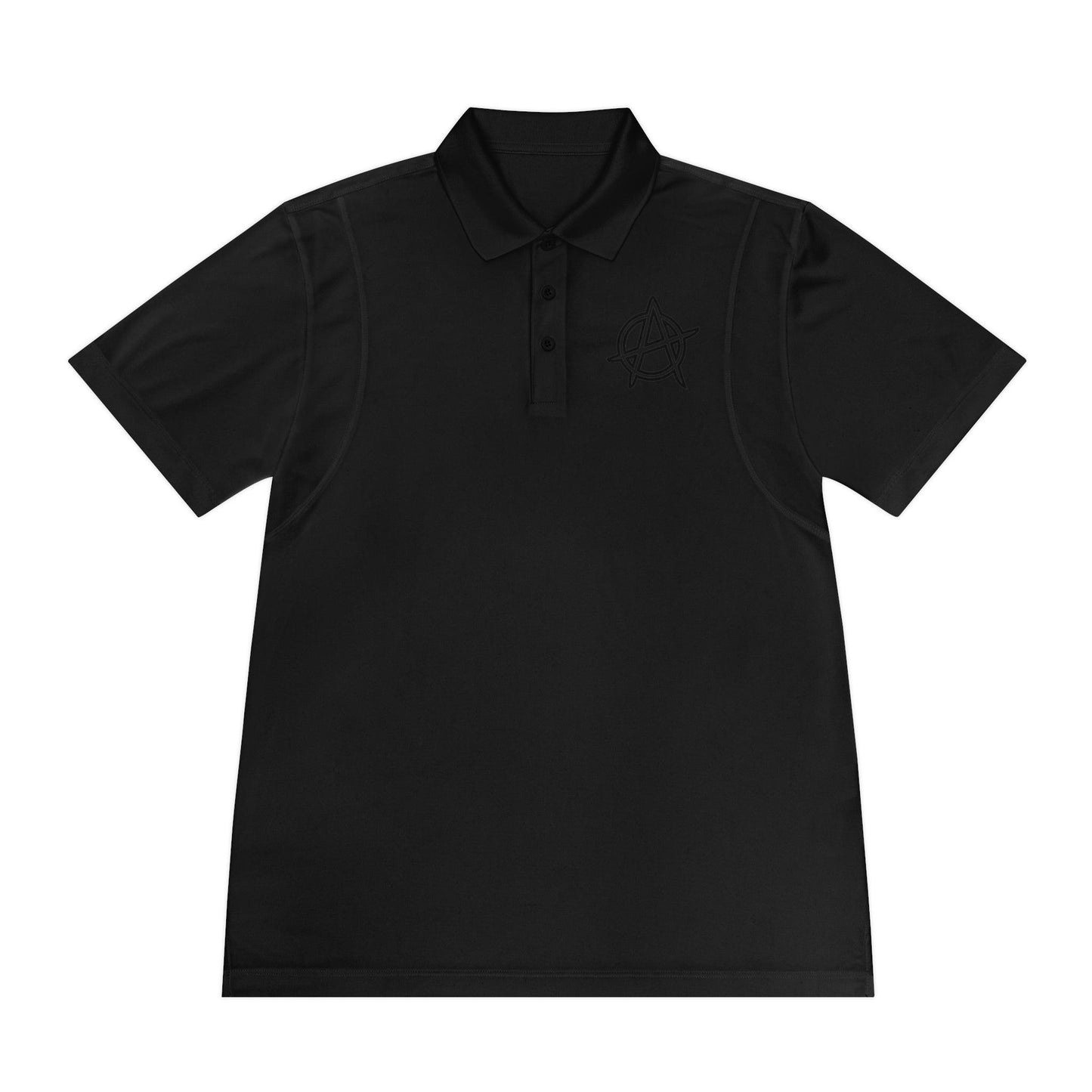 Men's Anarchy Symbol Sport Polo Shirt - Premium T-Shirt from Printify - Just $52.34! Shop now at Lizard Vigilante