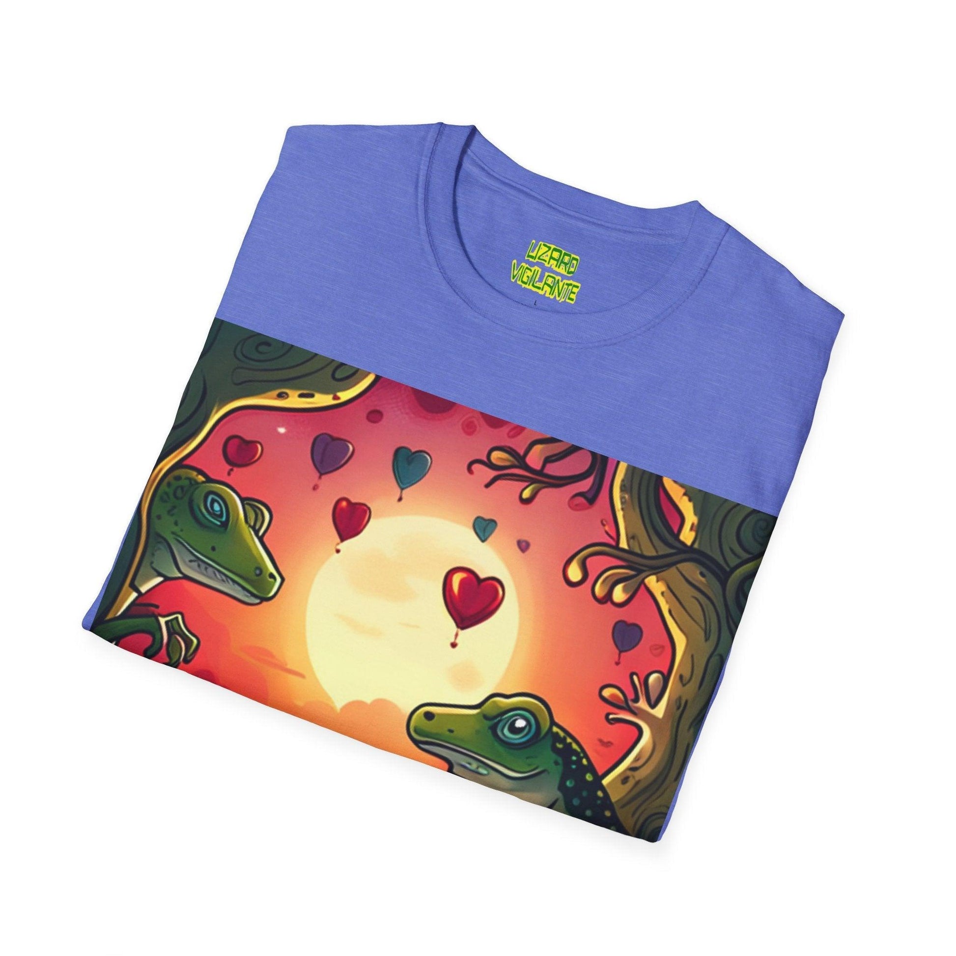 Floating Heart Lizards Unisex Softstyle T-Shirt - Lizard Vigilante