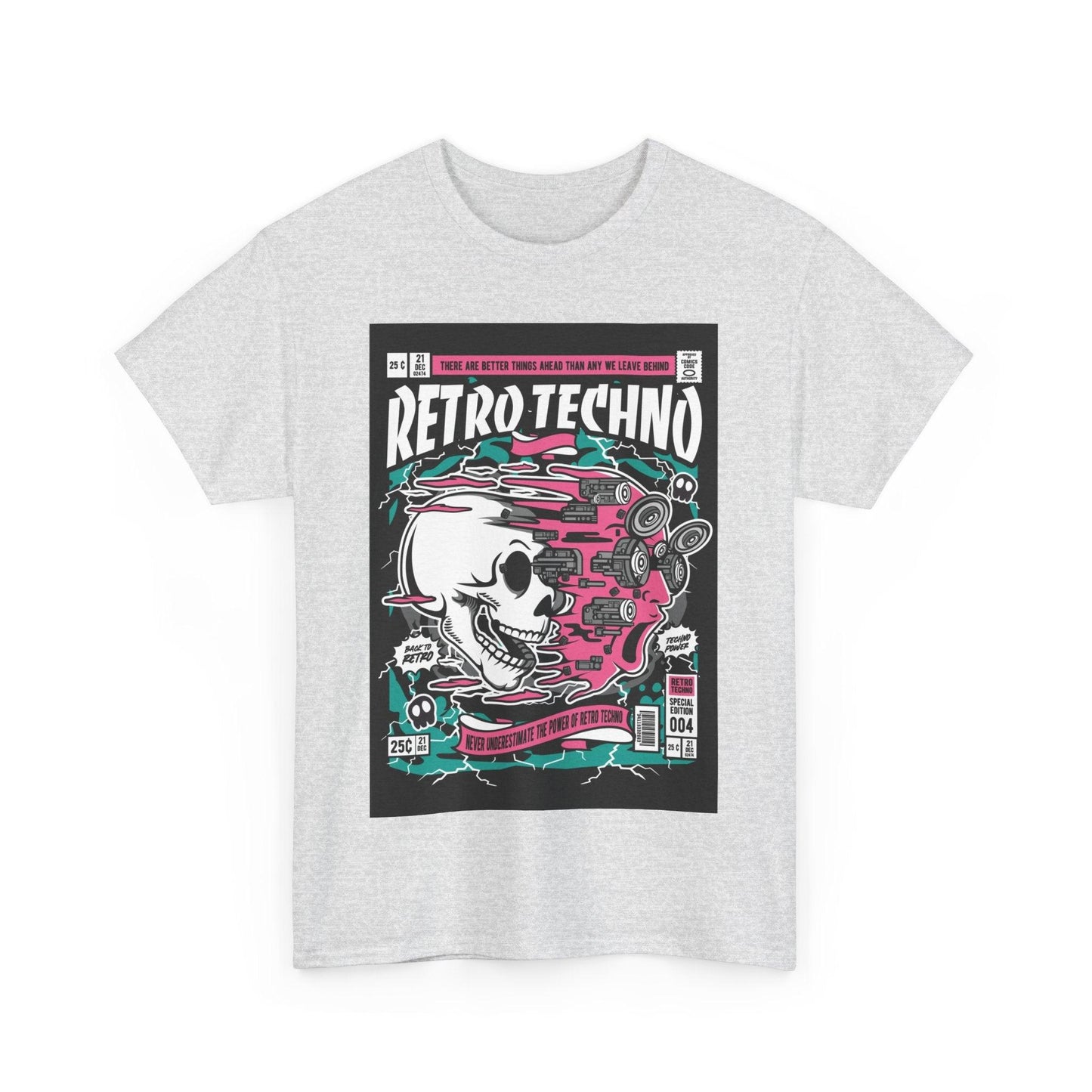 Retro Techno Unisex Heavy Cotton Tee - Lizard Vigilante