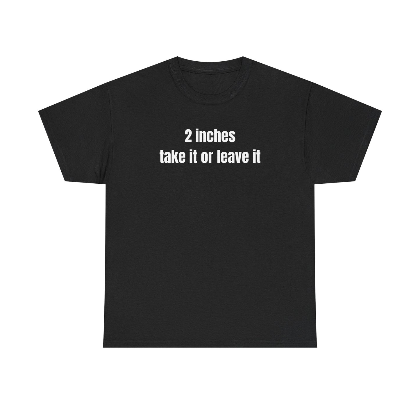 2 Inches Take It Or Leave It Funny Shirt – Hilarious Adult Humor Graphic Tee for Men & Women