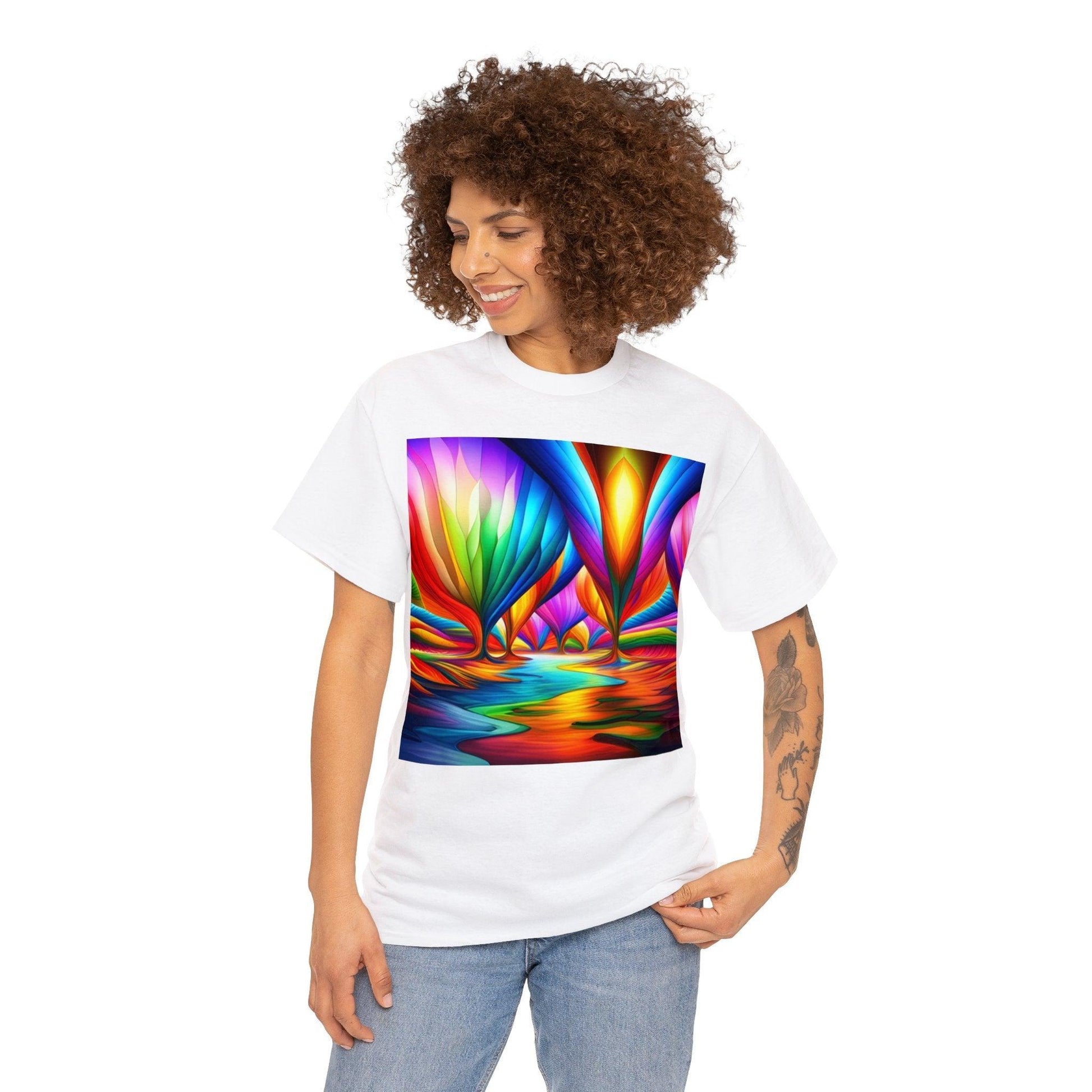 Salivation Multicolored Unisex Heavy Cotton Tee - Lizard Vigilante