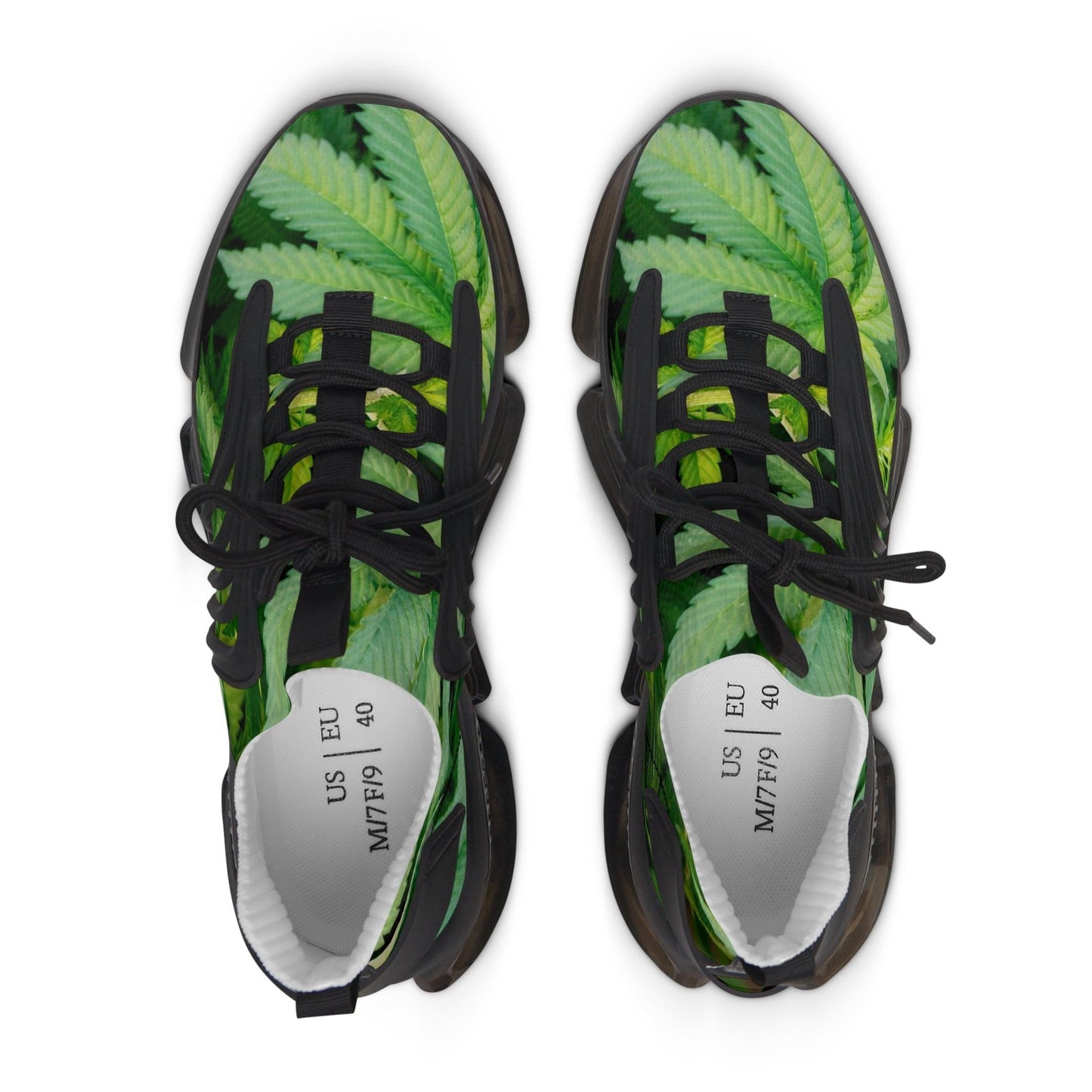 Women's Weed Leaves Mesh Sneakers - Premium Shoes from Printify - Just $67.69! Shop now at Lizard Vigilante