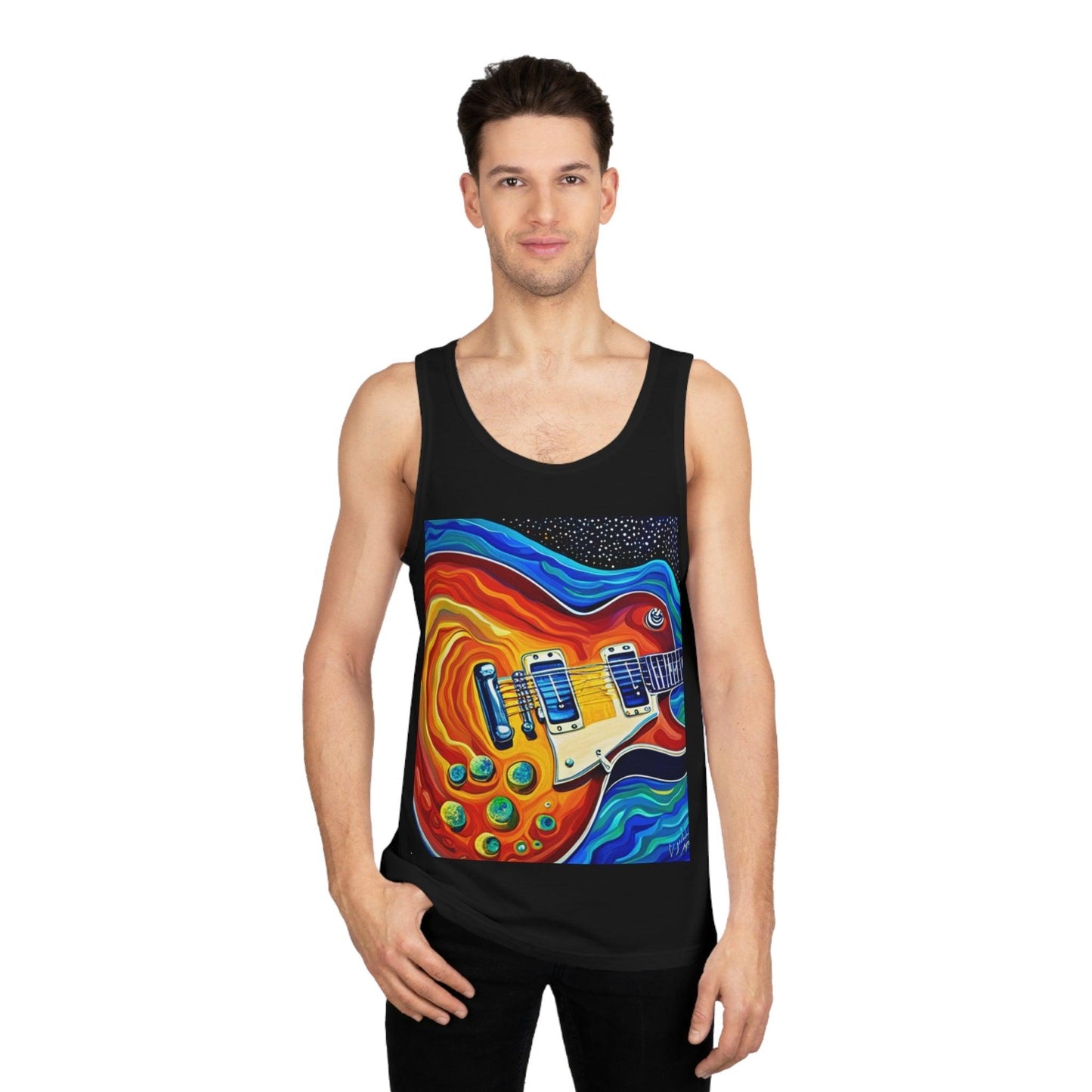 Psychedelic Electric Guitar Unisex Softstyle™ Tank Top - Lizard Vigilante