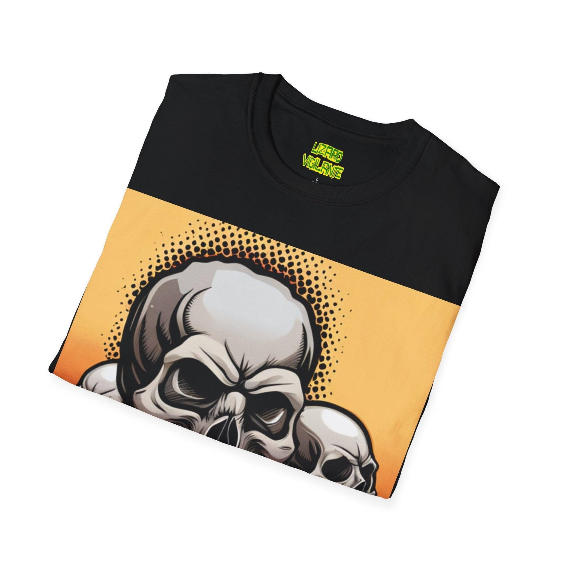 Gray Skulls Unisex Softstyle T-Shirt - Lizard Vigilante