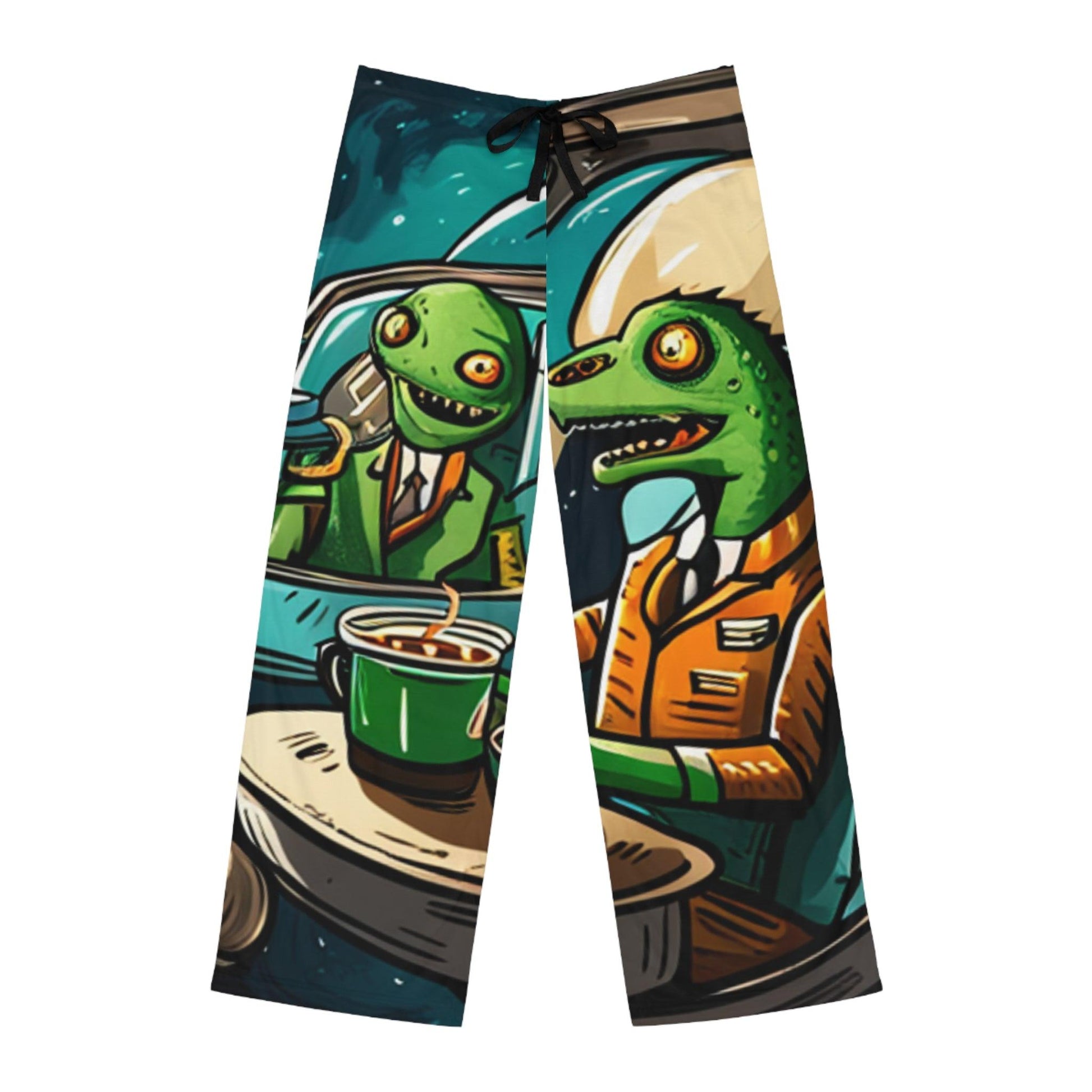 Lizard Vigilante Premium Coffee Break Pod Men's Pajama Pants - Premium All Over Prints from Printify - Just $47.19! Shop now at Lizard Vigilante