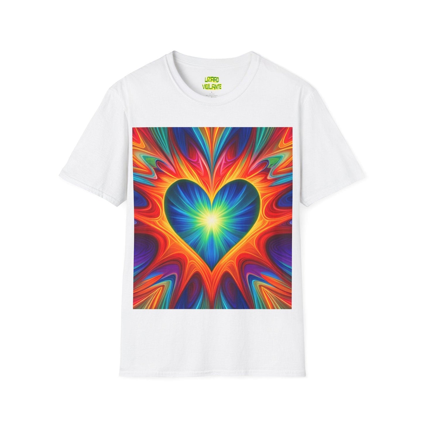 Psychedelic Heart Unisex Softstyle T-Shirt - Lizard Vigilante