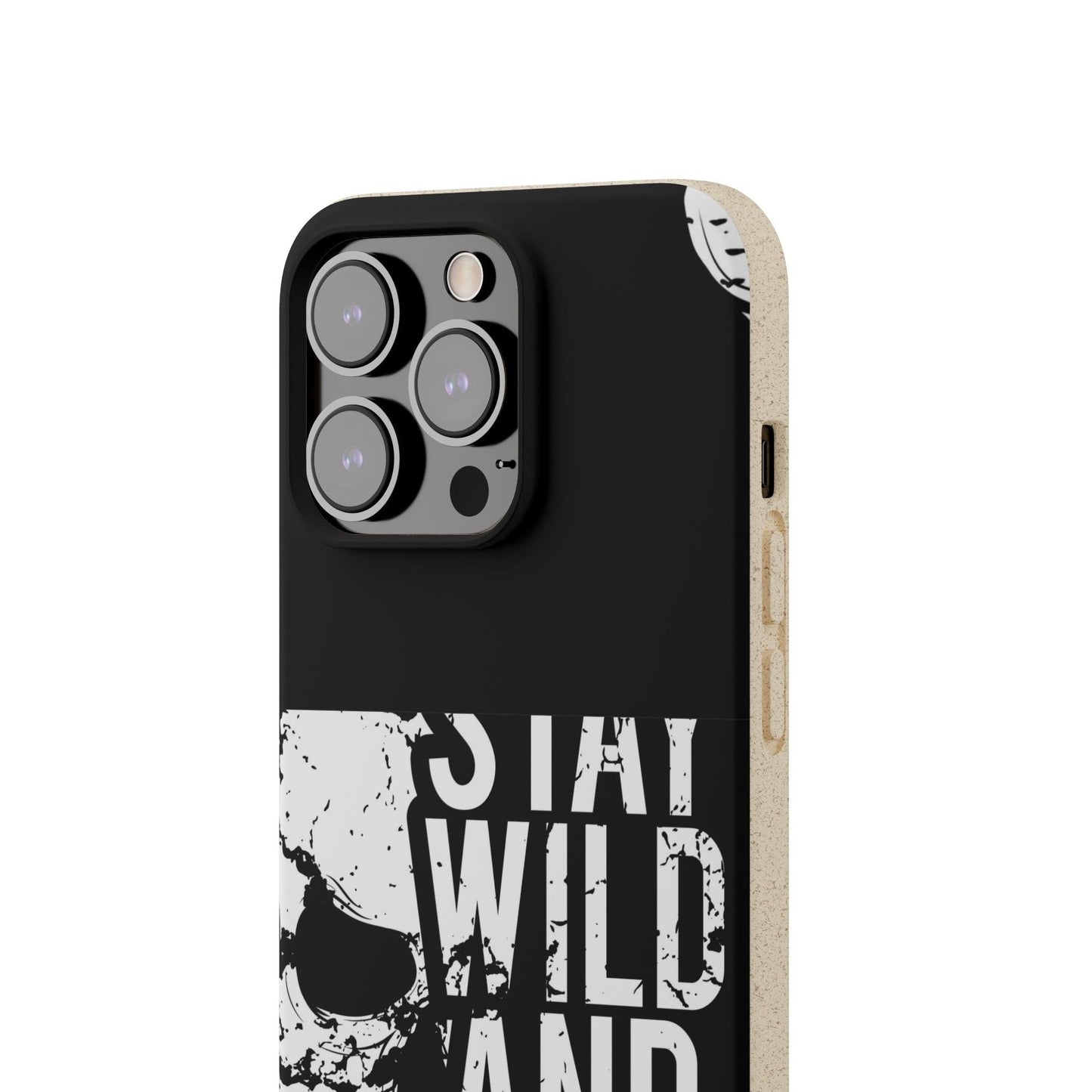 Stay Wild And Free Skull Biodegradable Cases - Lizard Vigilante