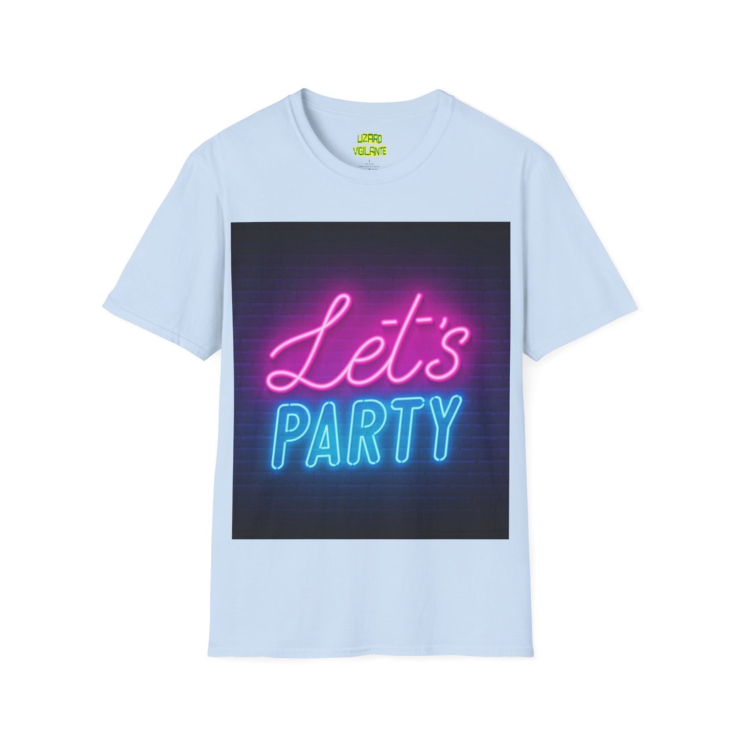 Let's Party Neon Unisex Softstyle T-Shirt - Lizard Vigilante