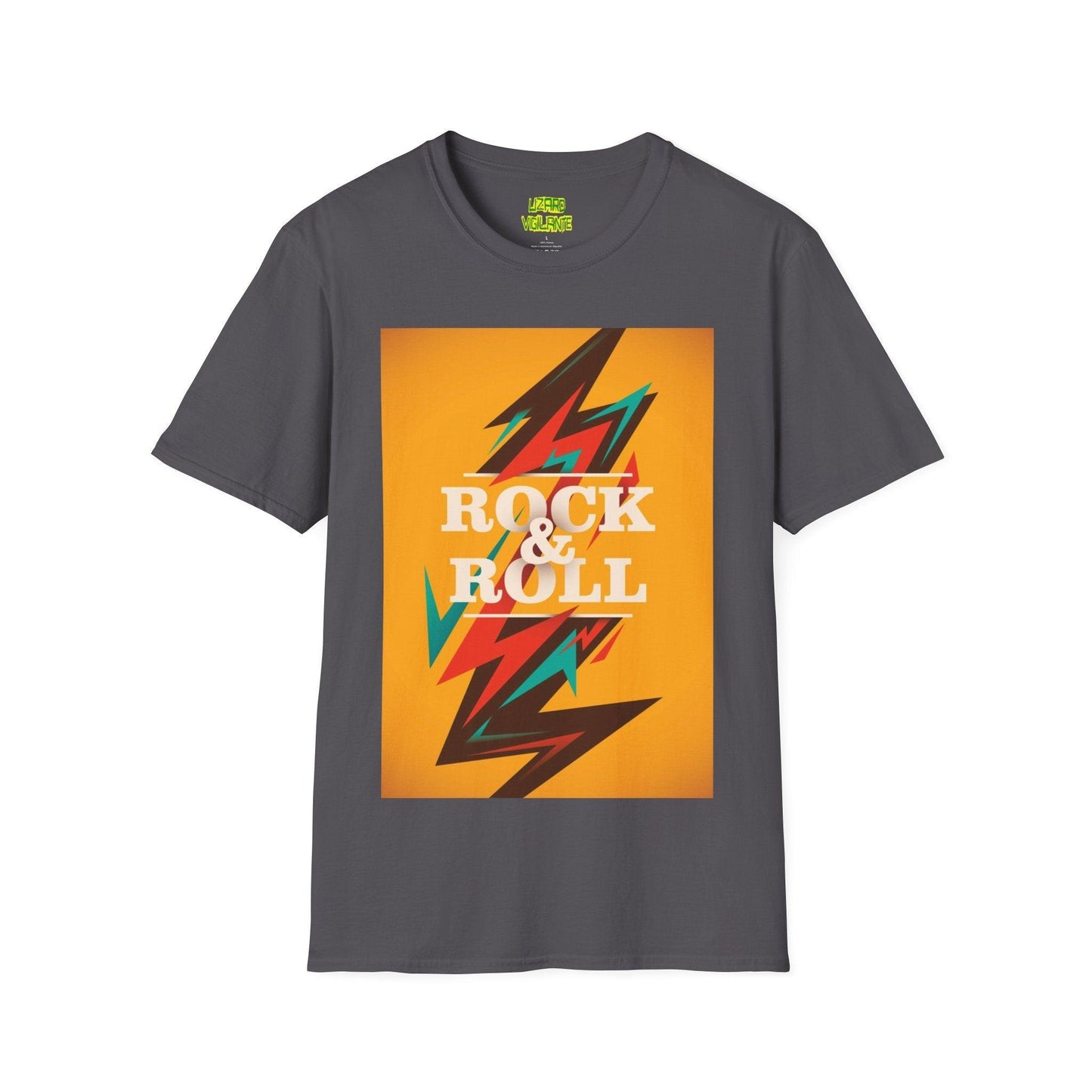 Rock & Roll Bolt Unisex Softstyle T-Shirt - Lizard Vigilante