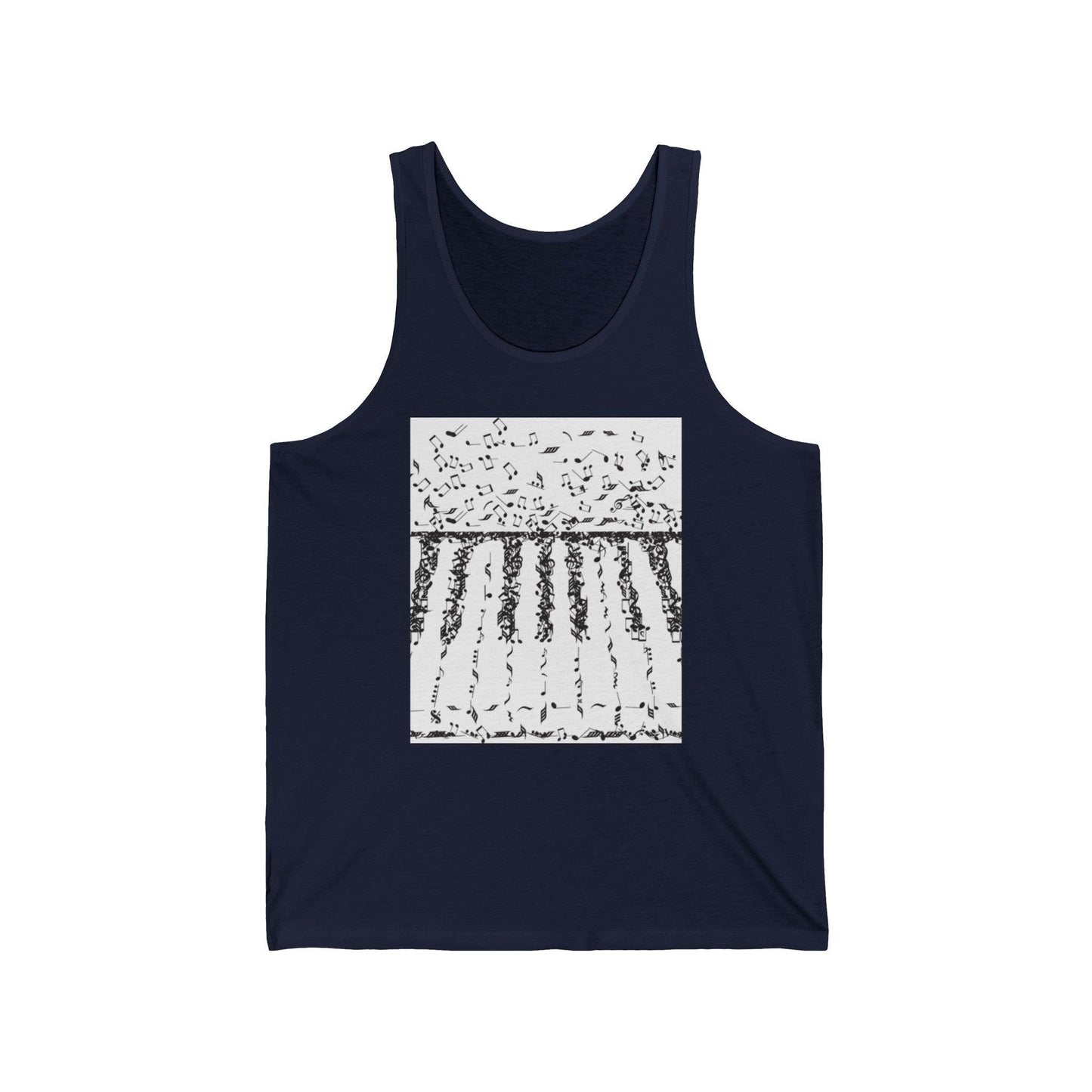 Piano Notes Unisex Jersey Tank - Premium Tank Top from Printify - Just $29.92! Shop now at Lizard Vigilante