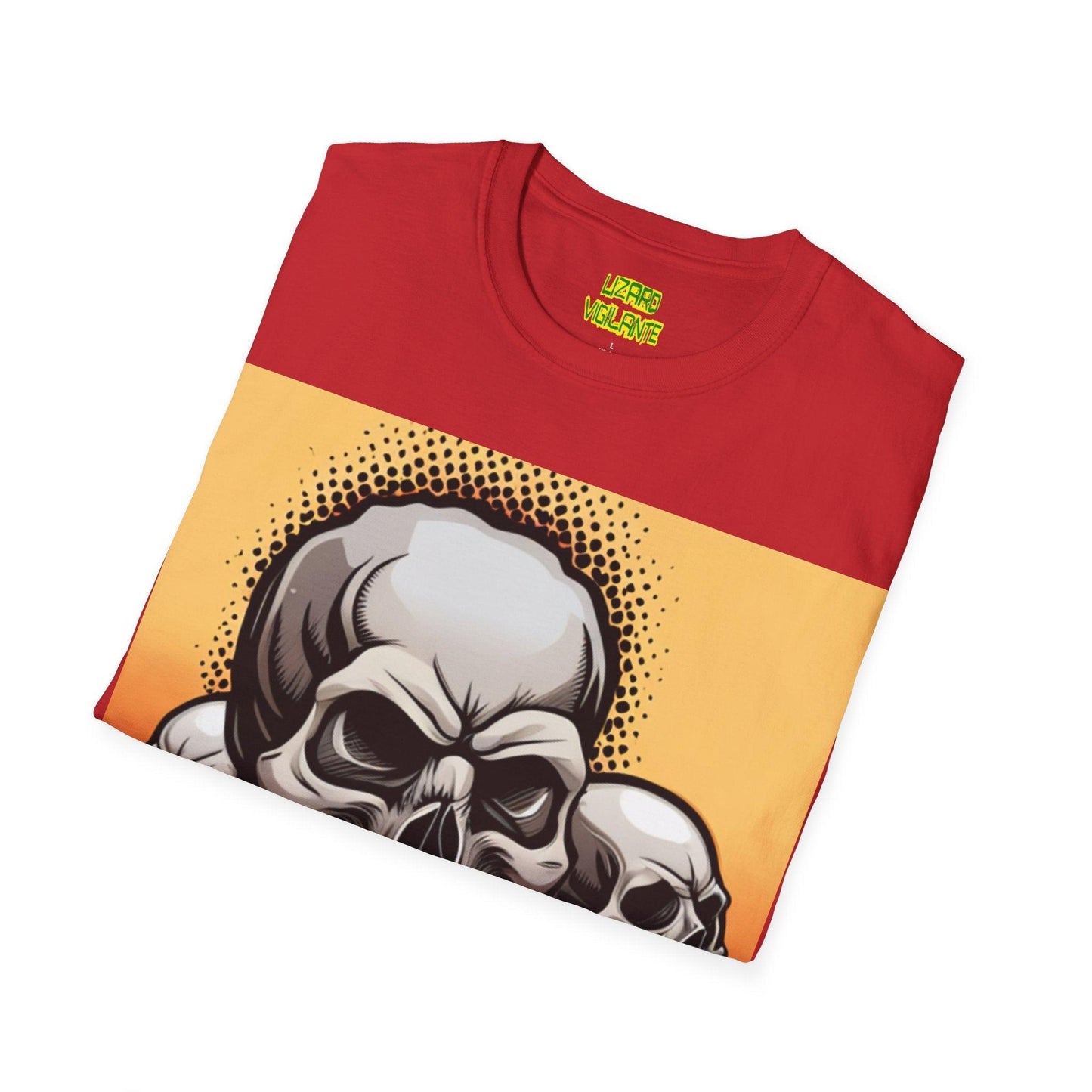 Gray Skulls Unisex Softstyle T-Shirt - Lizard Vigilante