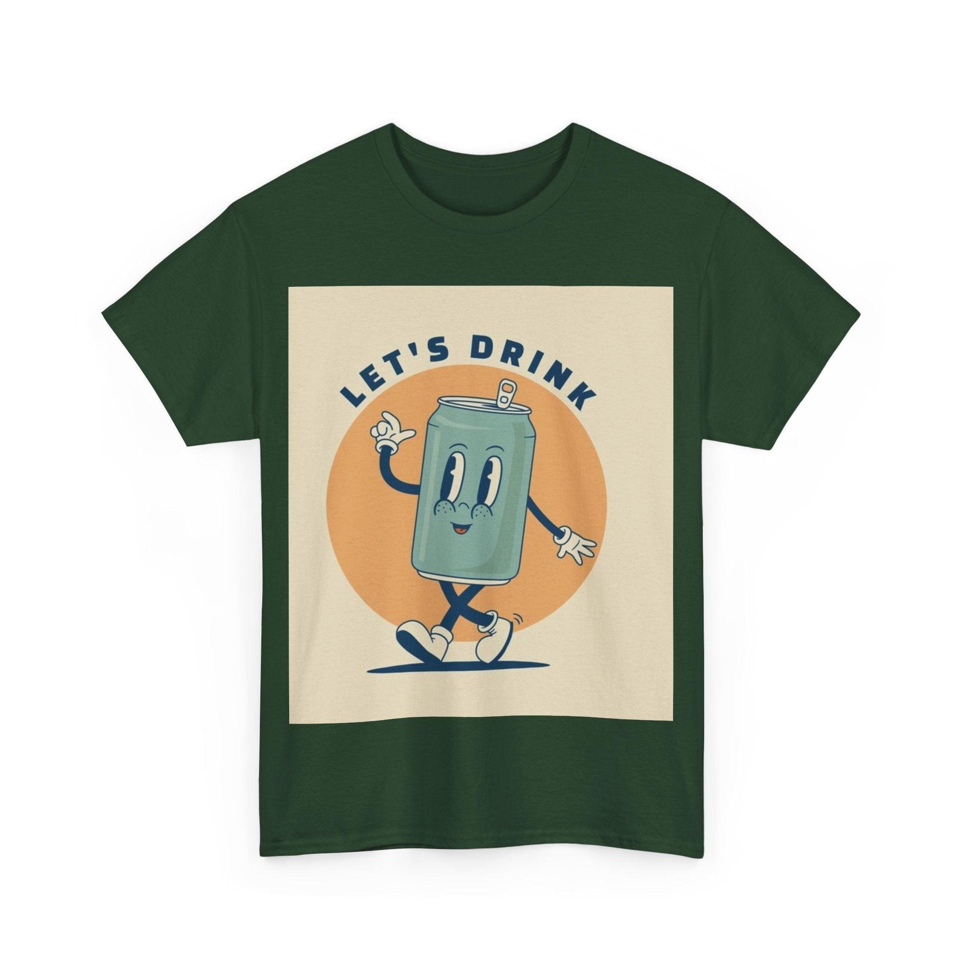 Let's Drink Can Man Unisex Heavy Cotton Tee - Lizard Vigilante