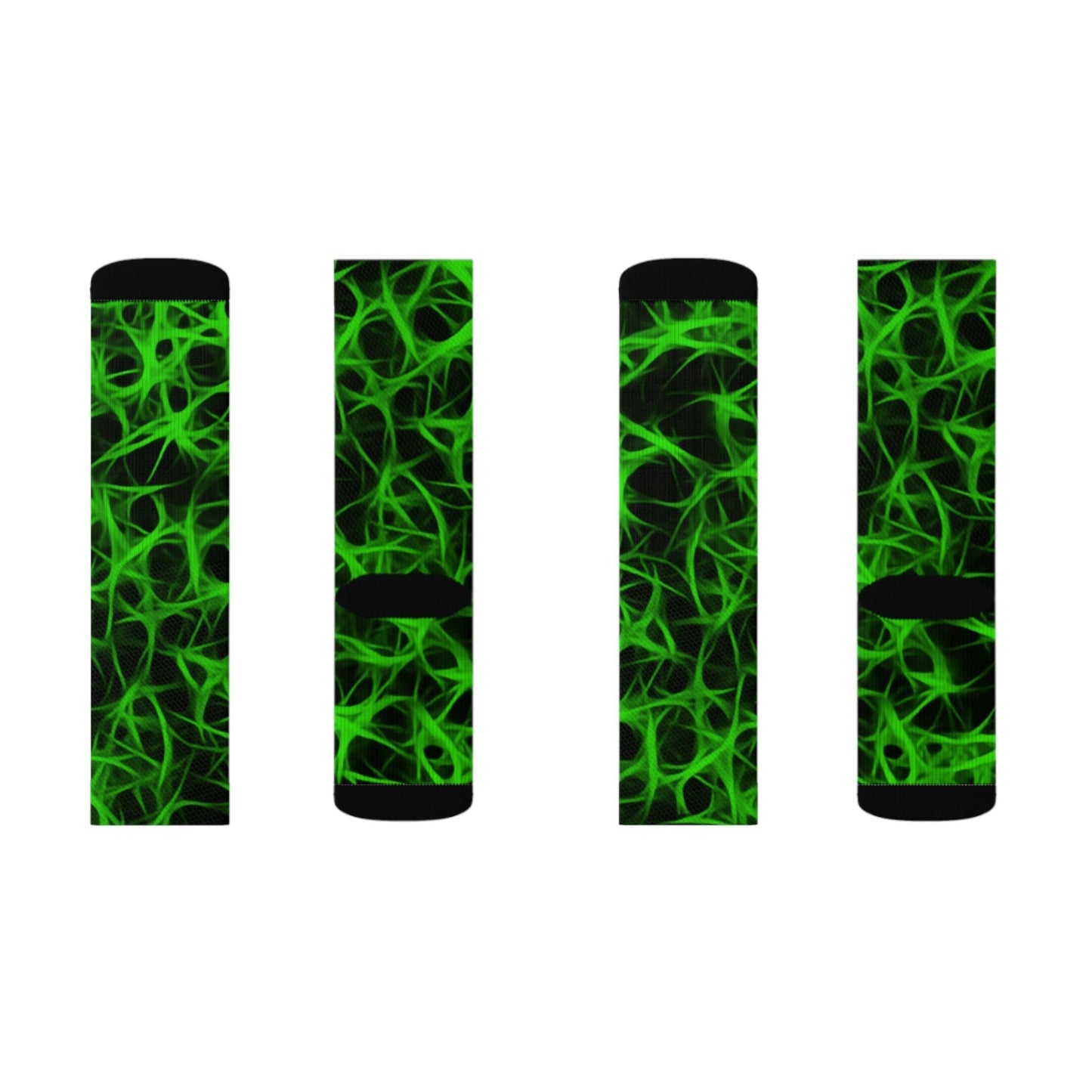 Nuclear Green Charged Sublimation Socks - Lizard Vigilante