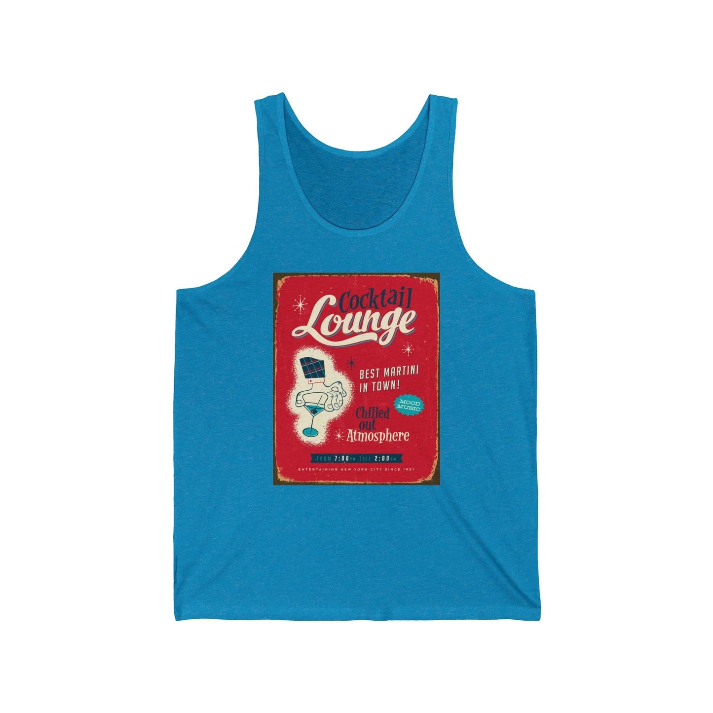 Cocktail Lounge Unisex Jersey Tank - Lizard Vigilante