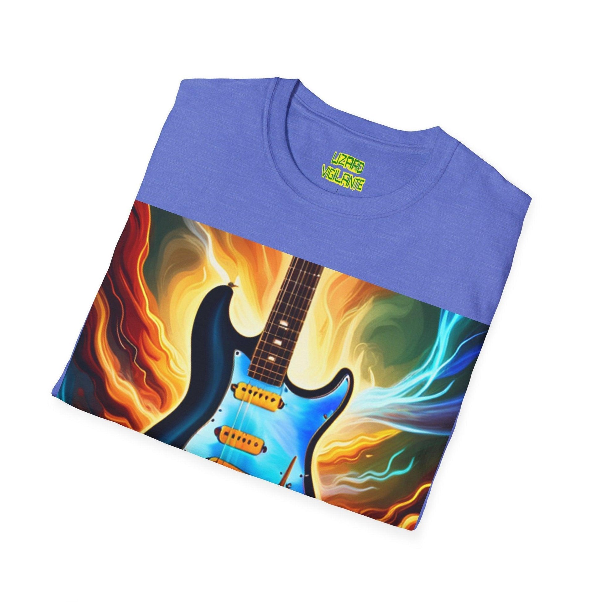 Electrical Guitar Unisex Softstyle T-Shirt - Lizard Vigilante