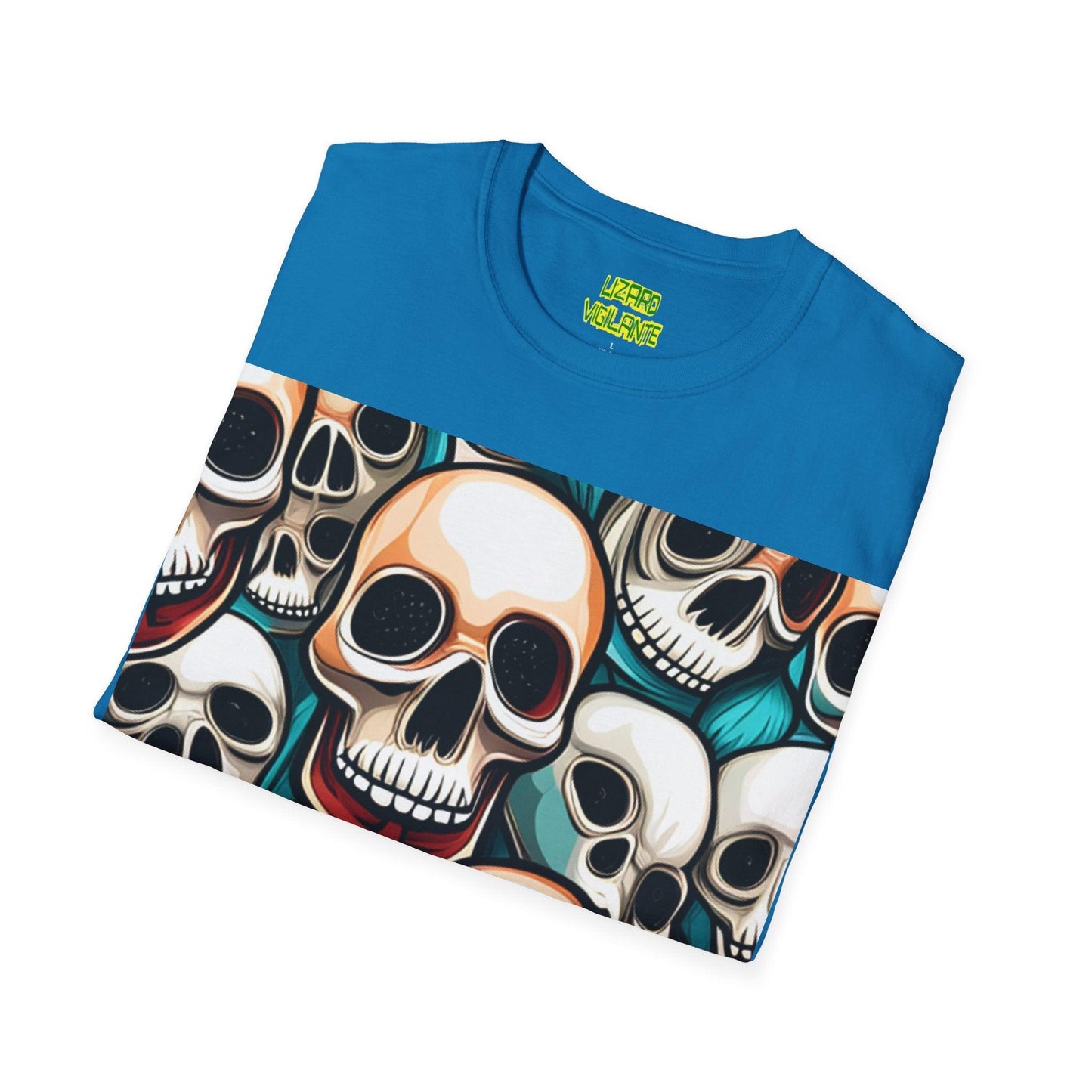 Shiny Happy Skulls Unisex Softstyle T-Shirt - Lizard Vigilante